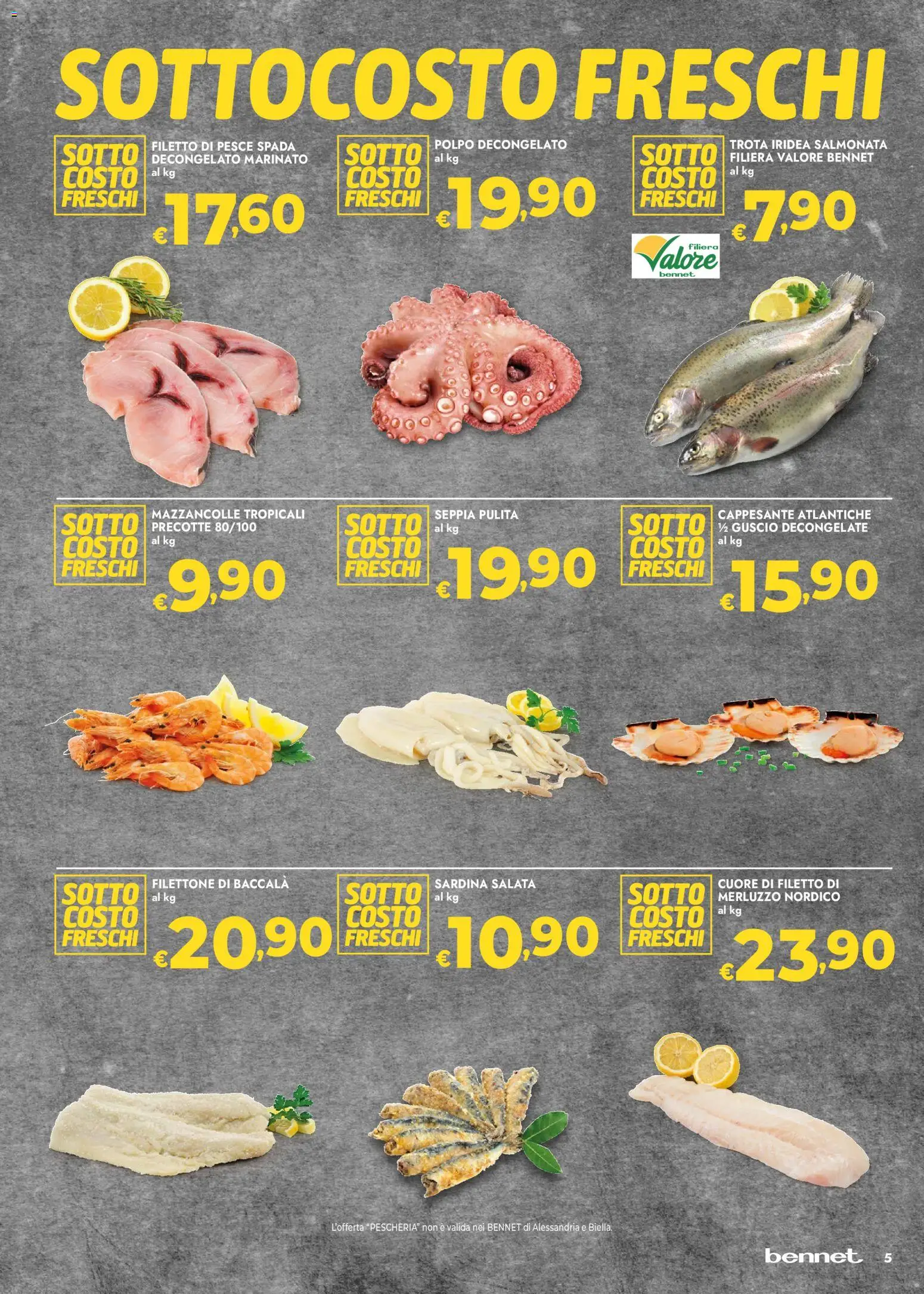 Volantino bennet del 06.11.2025 | Pagina: 5 | Prodotti: Pesce, Merluzzo, Polpo, Trota