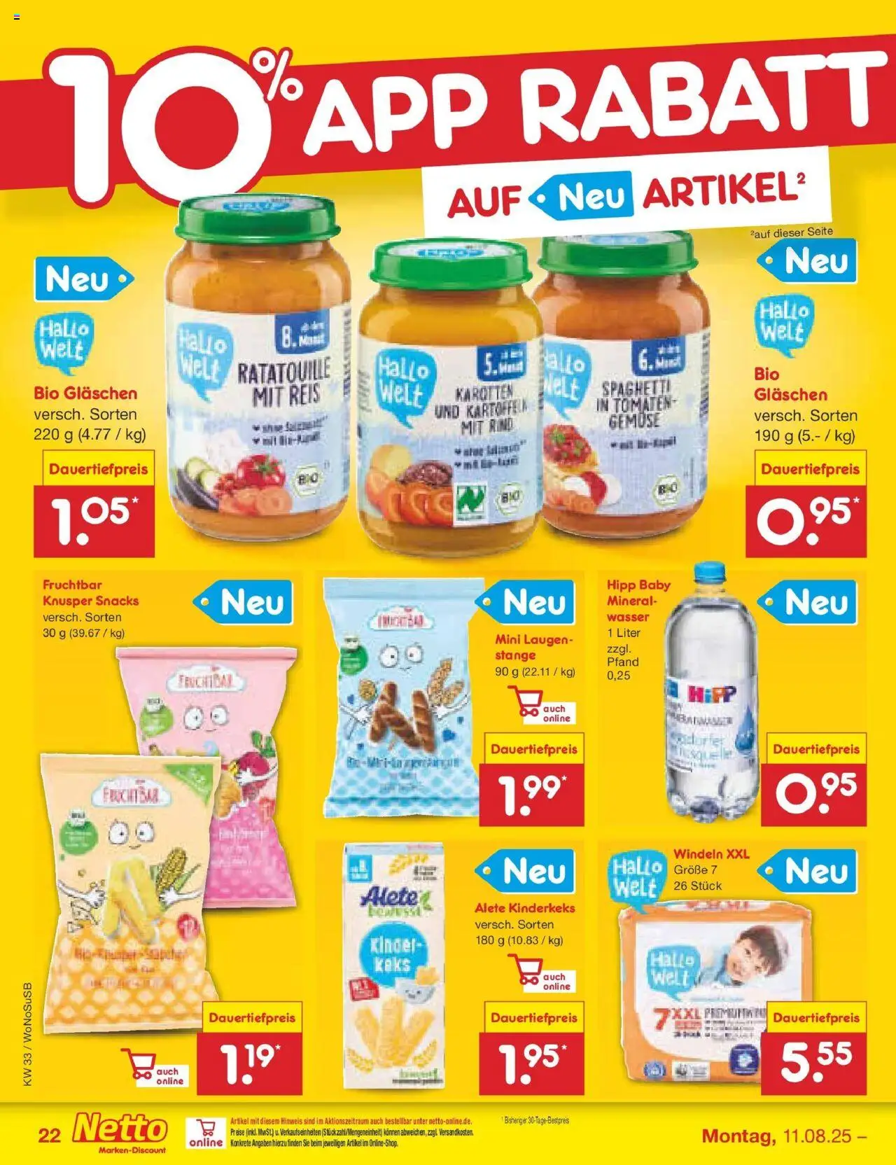 Netto Marken-Discount prospekt Lahnau	 - gültig ab dem 10.08.2025 | Seite: 34 | Produkte: Tomaten, Wasser, Gemüse, Reis