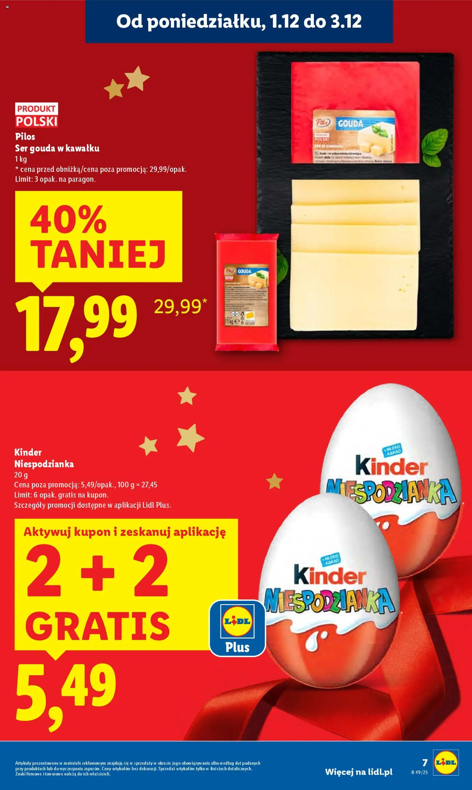 Lidl Gazetka od 01.12.2025 | Strona: 7 | Produkty: Kakao, Ser, Ser gouda