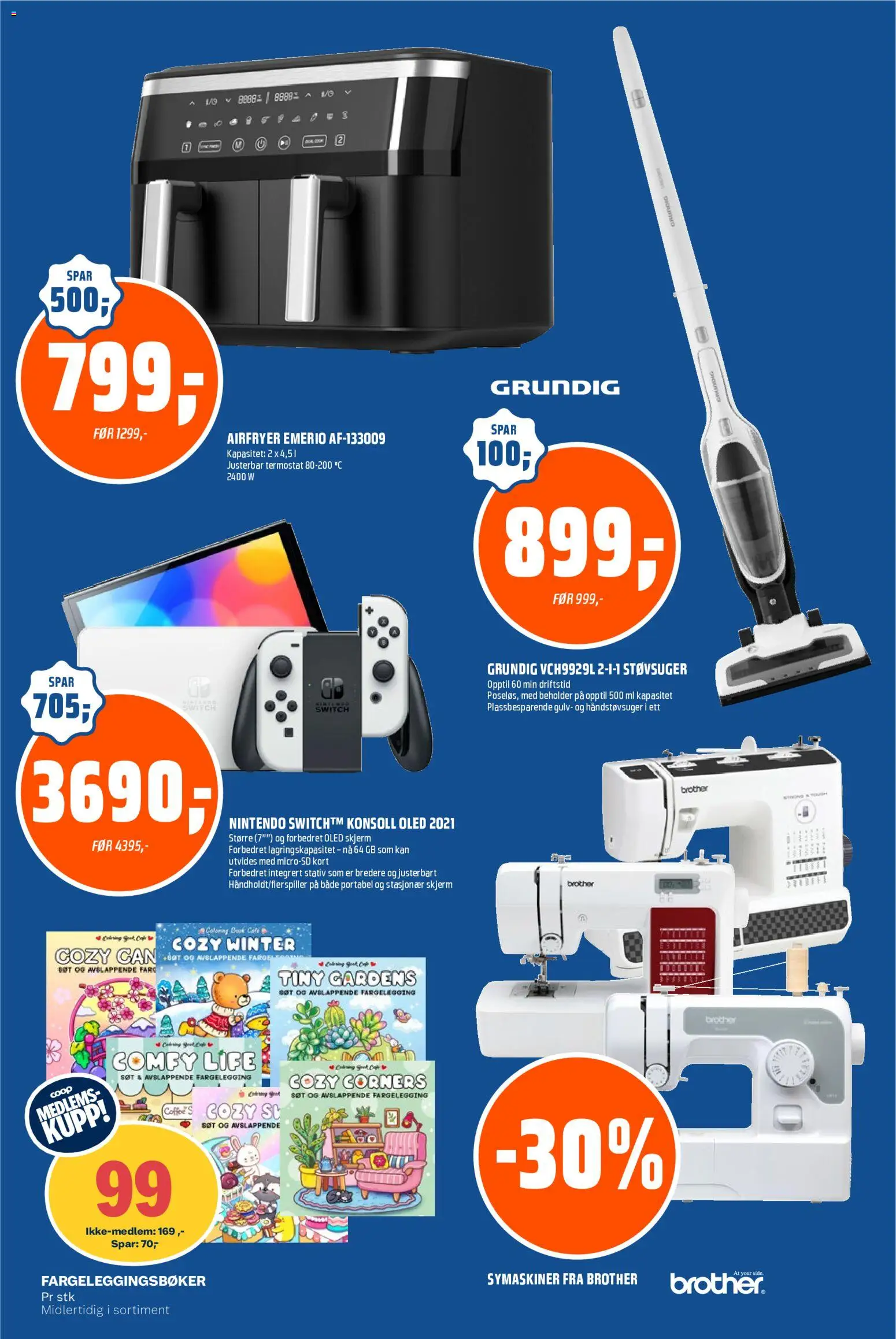 {H1} | Side: 19 | Produkter: Airfryer, Skjerm, Håndstøvsuger, Støvsuger