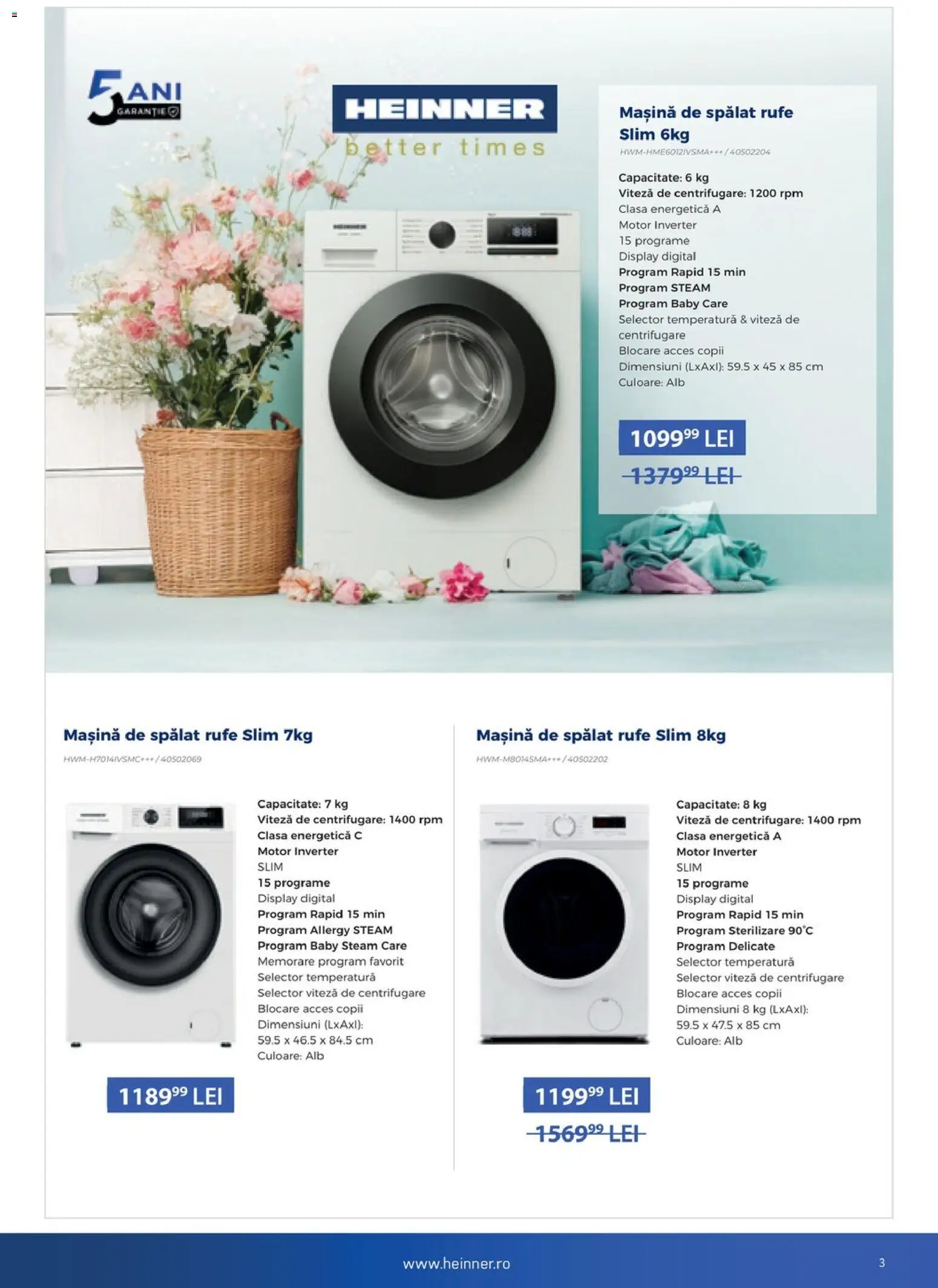 Noul catalog Carrefour – valabil de la 13.03.2026 | Pagină: 3 | Produse: Mașină De Spălat