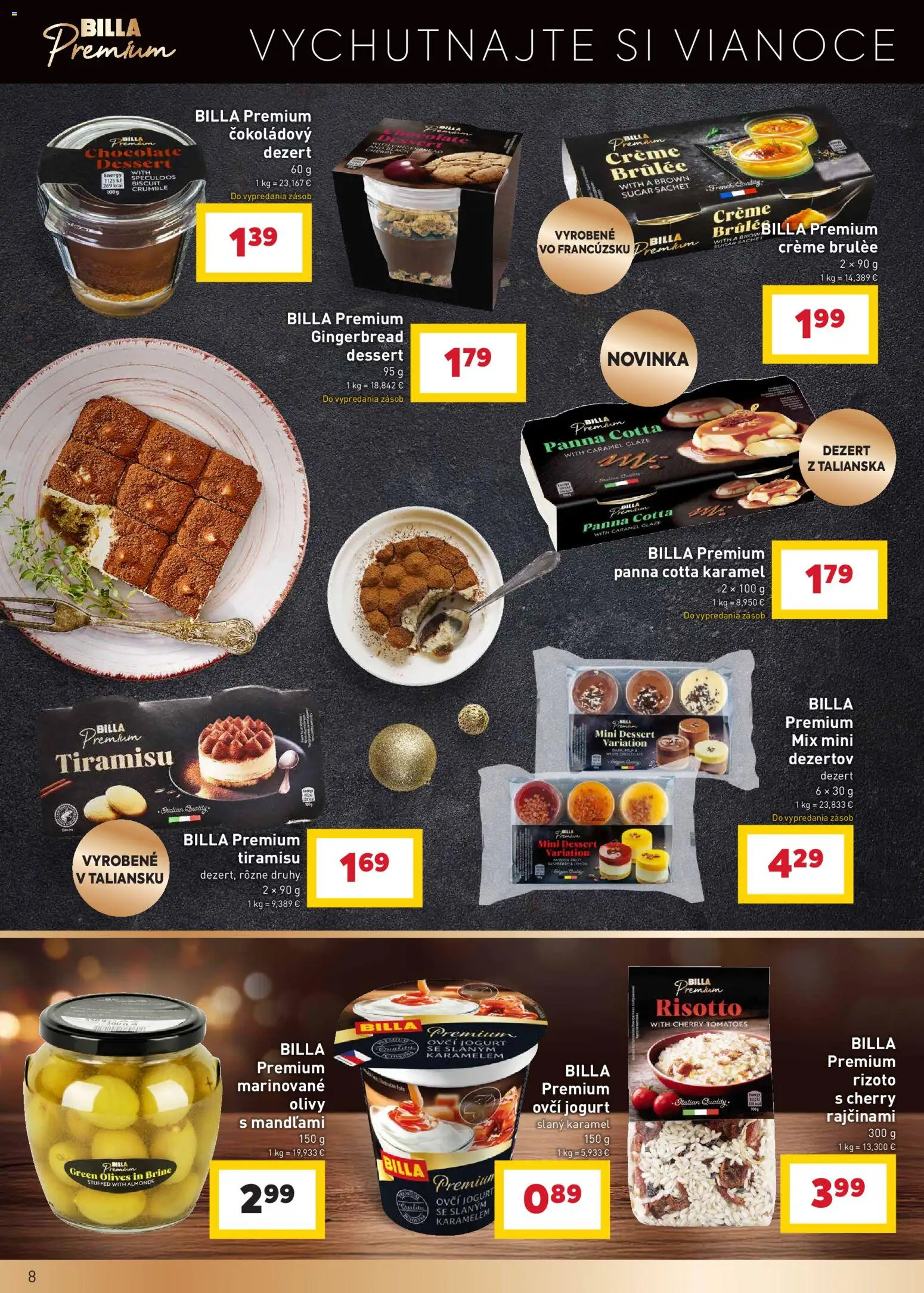 Nové Billa akcie – leták je platný od 17.12.2025 | Strana: 8 | Produkty: Jogurt