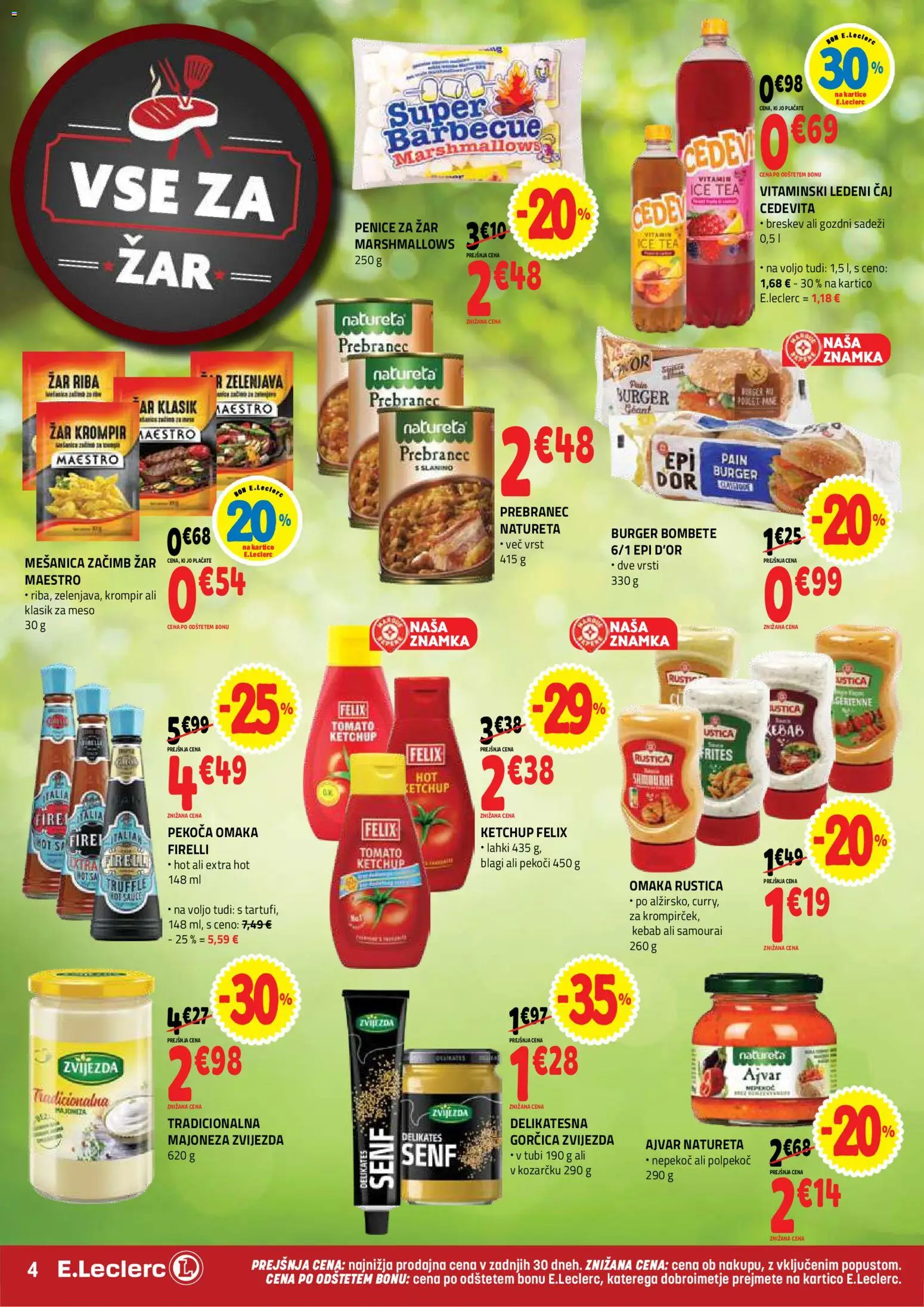 Novi E.leclerc katalog ponudbe – veljaven od 22.04.2026 | Stran: 4 | Izdelki: Ajvar, Caj, Krompir, Majoneza