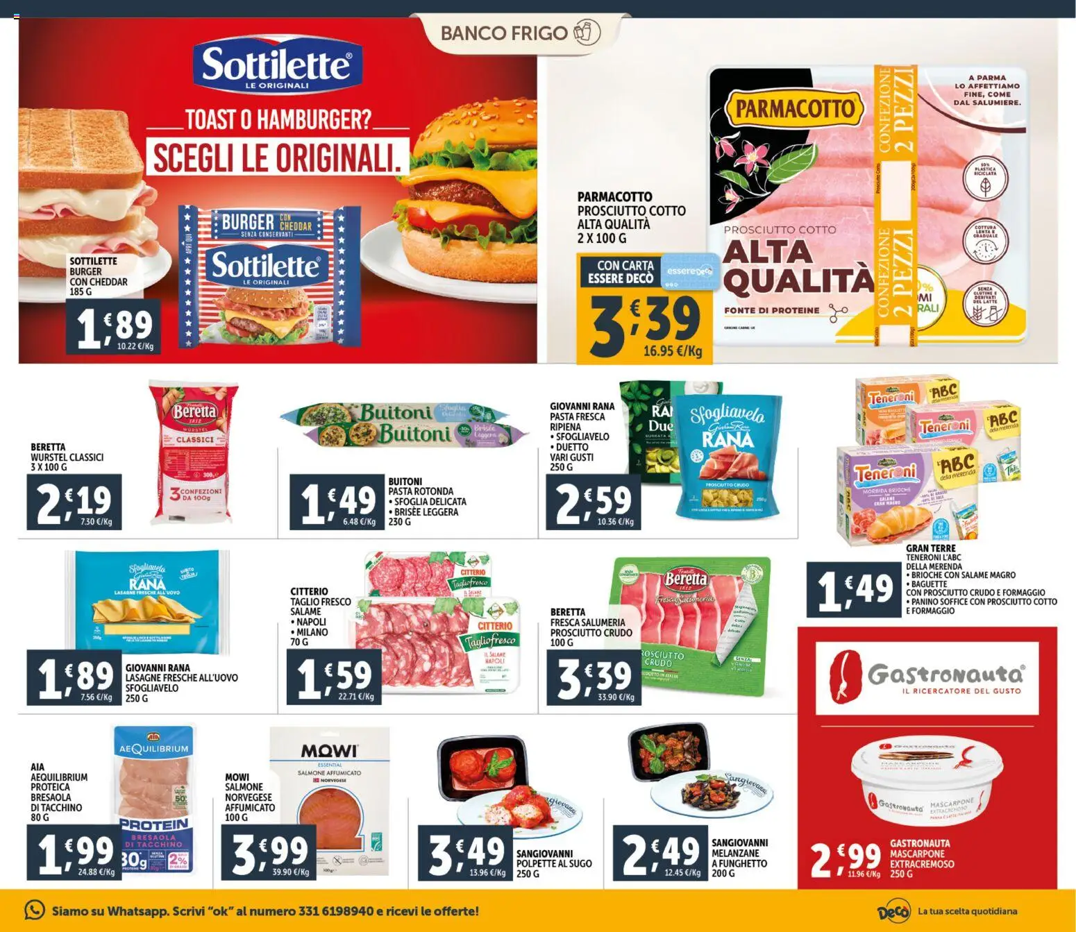 Volantino Decò del 20.01.2026 | Pagina: 11 | Prodotti: Formaggio, Pasta, Melanzane, Sugo