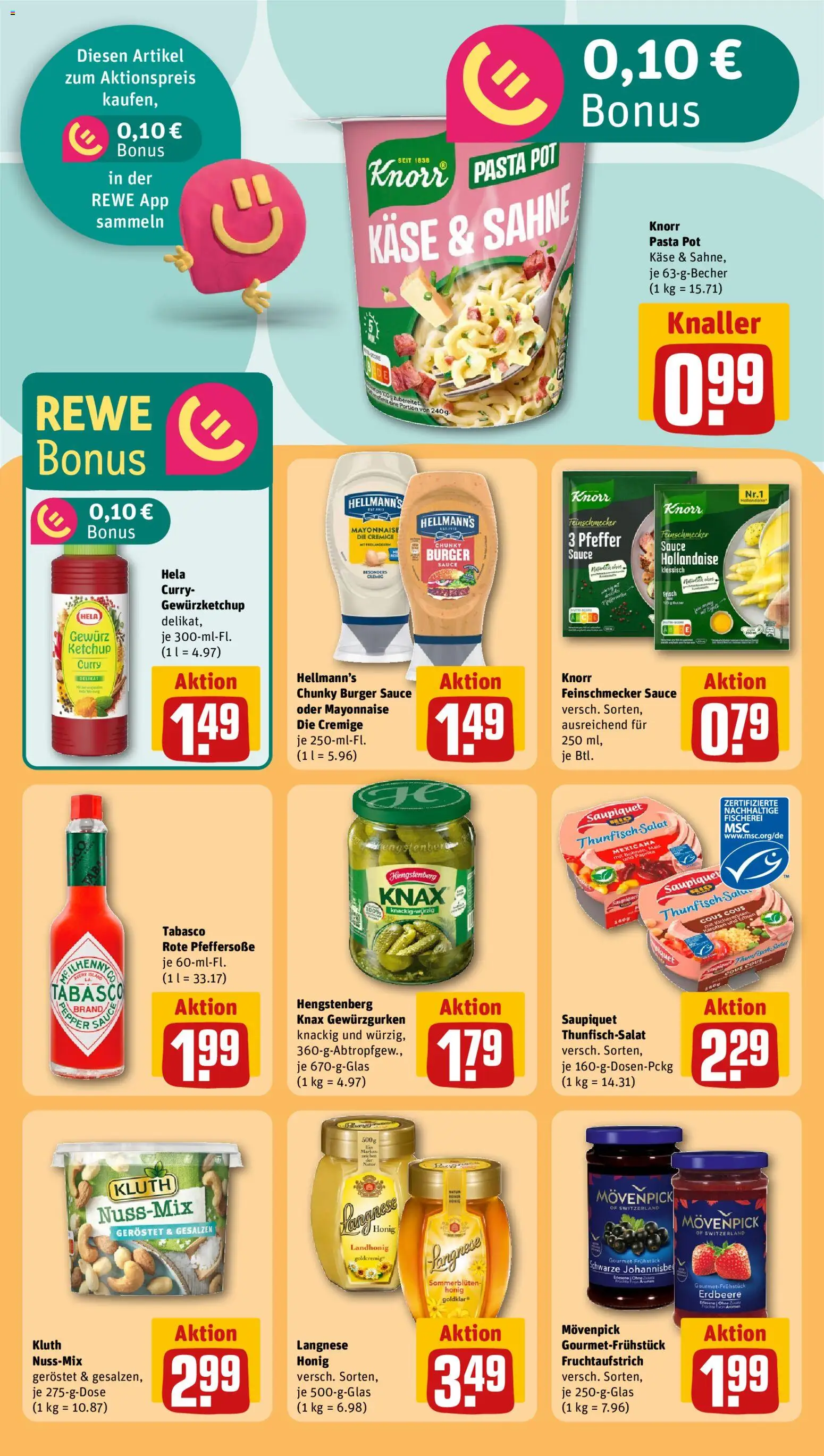 Rewe Prospekt 	 – gültig ab 20.04.2026 | Seite: 26 | Produkte: Käse, Knorr, Mayonnaise, Sahne