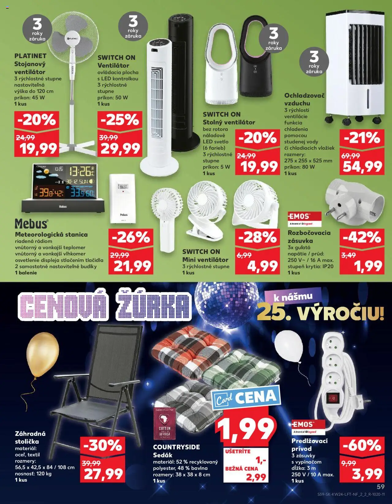 Kaufland Bratislava-Rača │ platný od 12.06.2025 | Strana: 59 | Produkty: Osvetlenie, Svetlo, Ochladzovač vzduchu, Ventilátor