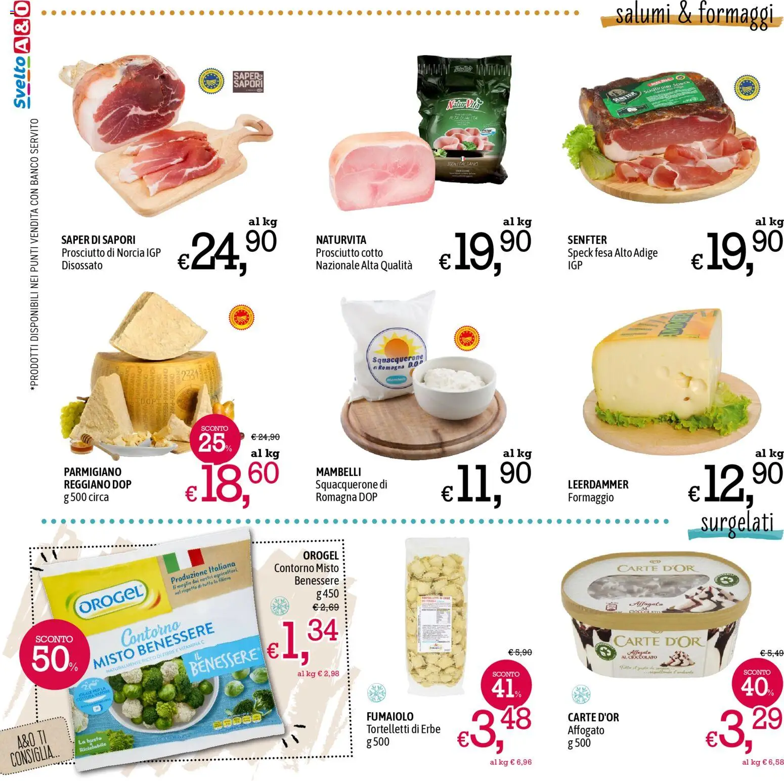 Volantino A&O del 27.11.2025 | Pagina: 2 | Prodotti: Speck, Formaggio, Prosciutto, Parmigiano reggiano