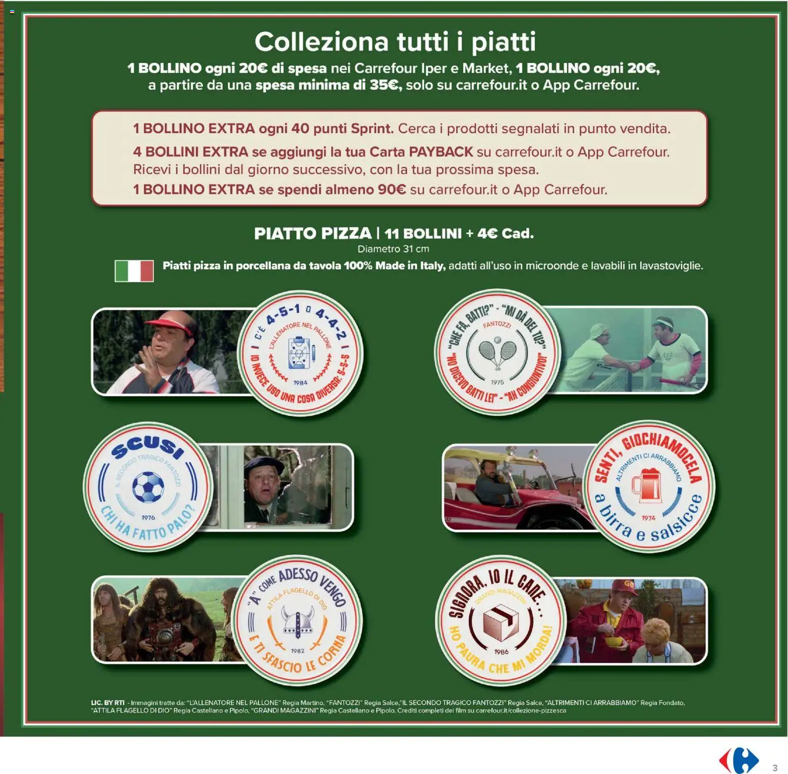 Volantino Carrefour del 15.01.2026 | Pagina: 3 | Prodotti: Microonde, Pizza, Birra, Pallone