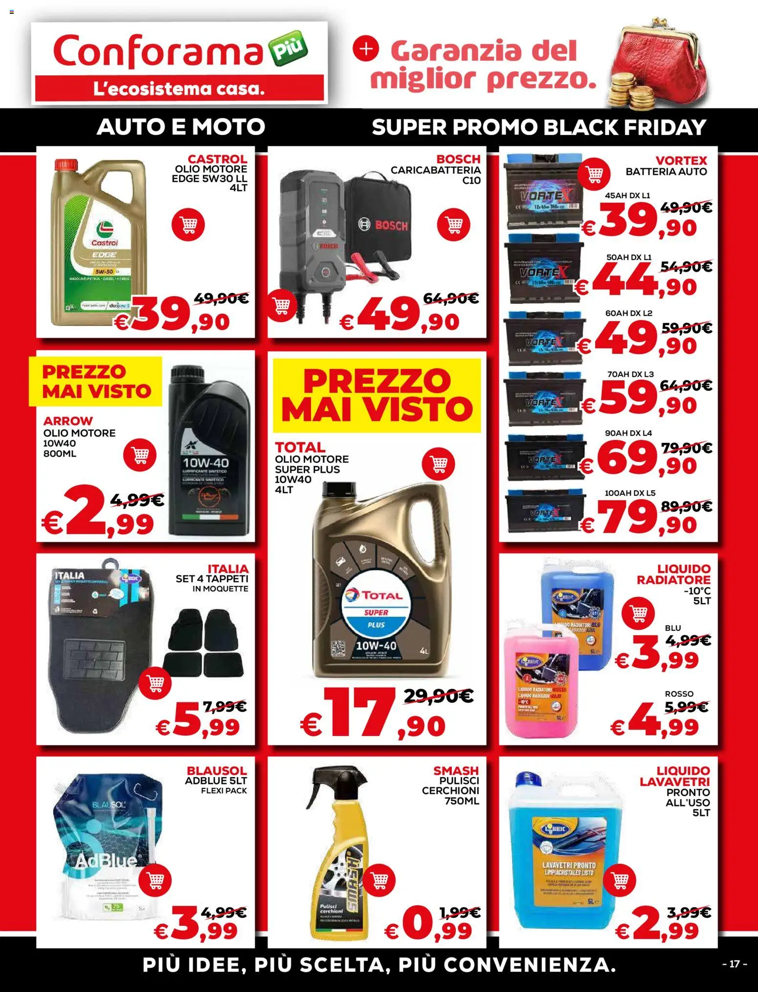 Volantino Conforama del 15.11.2025 | Pagina: 17 | Prodotti: Olio motore, Olio, Batteria