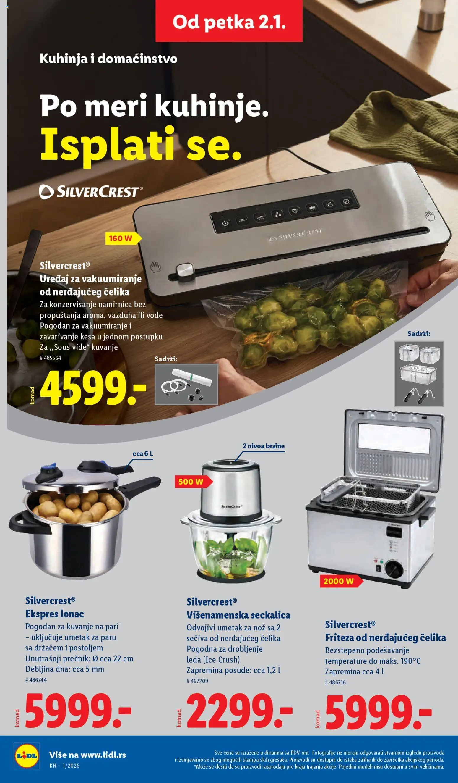 Lidl katalog - važi od 02.01.2026 | Strana: 64 | Proizvode: Silvercrest, Friteza, Nož, Seckalica