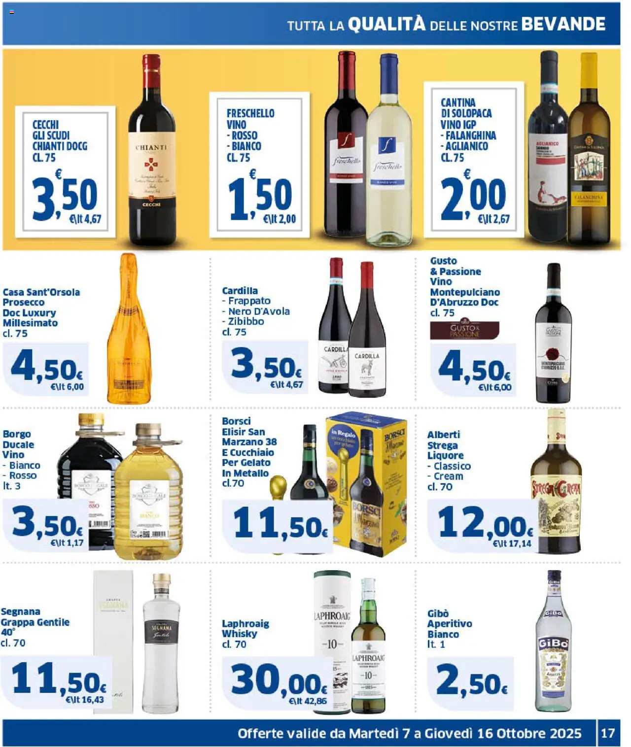 Volantino SIGMA del 07.10.2025 | Pagina: 17 | Prodotti: Gelato, Liquore, Grappa, Aperitivo