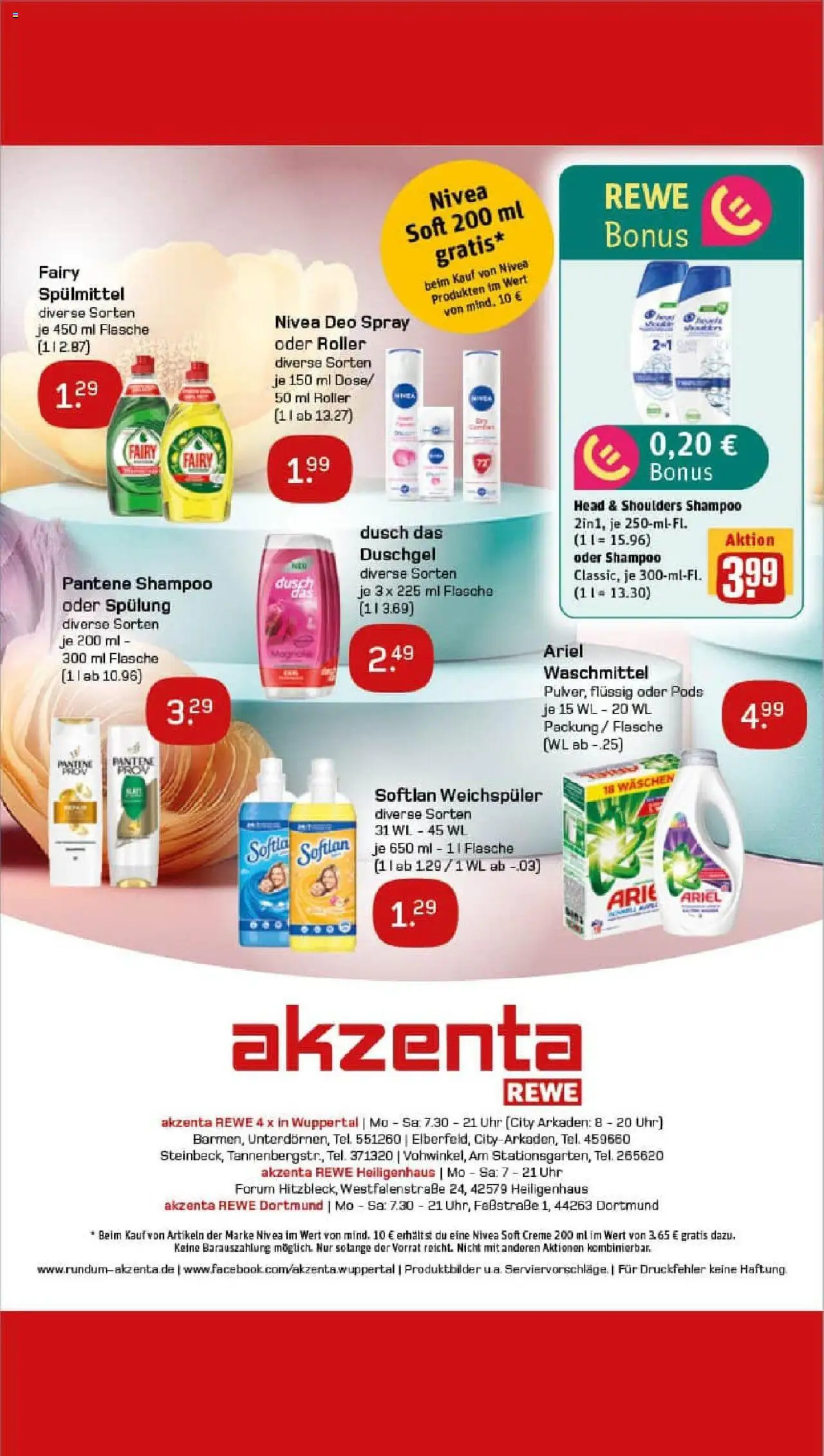Rewe prospekt Berlin / Prenzlauer Berg	 - gültig ab dem 28.07.2025 | Seite: 12 | Produkte: Ariel, Waschmittel, Shower Gel, Uhr