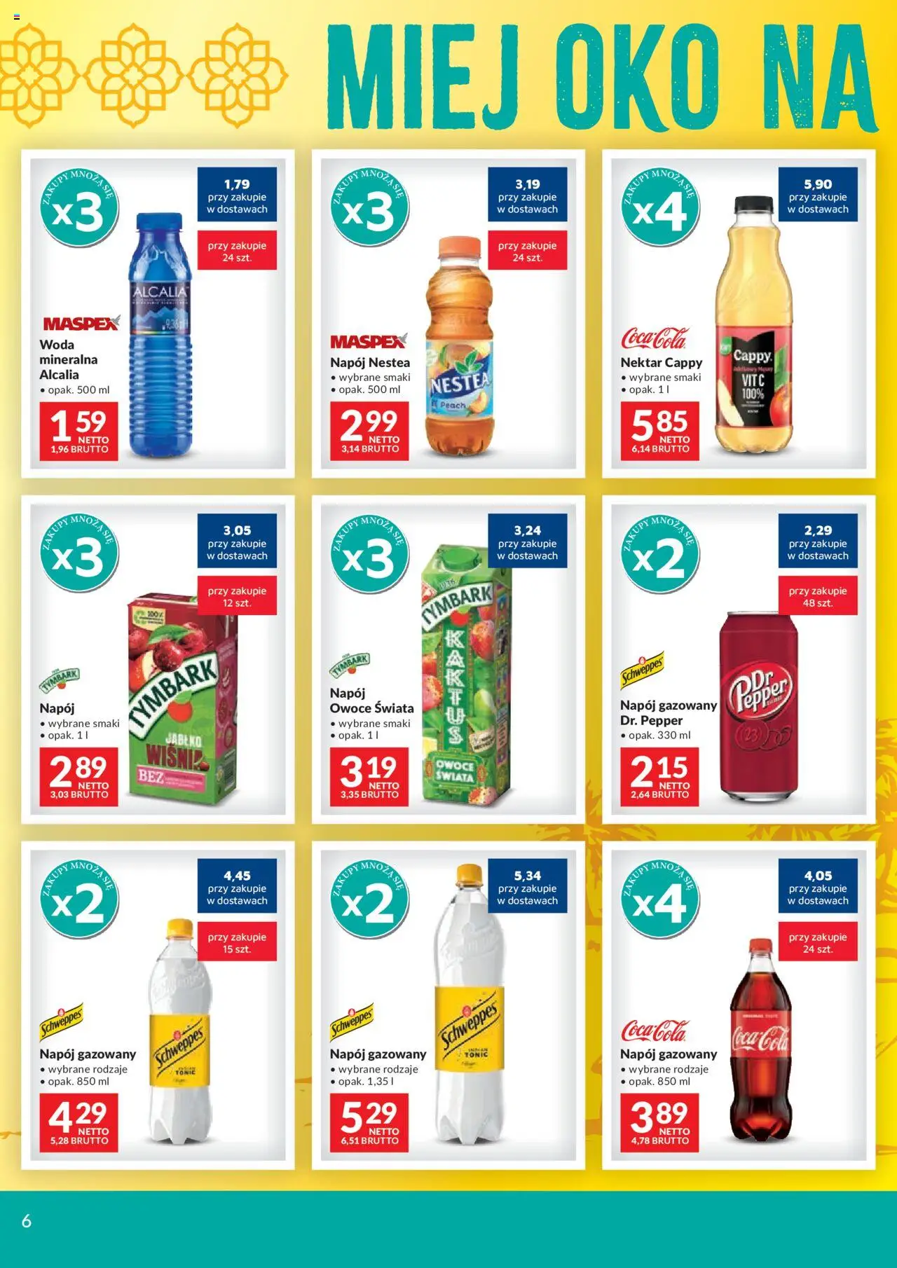Makro Gazetka - Miej oko na maroko od 14.10.2025 | Strona: 6 | Produkty: Coca cola, Woda, Owoce