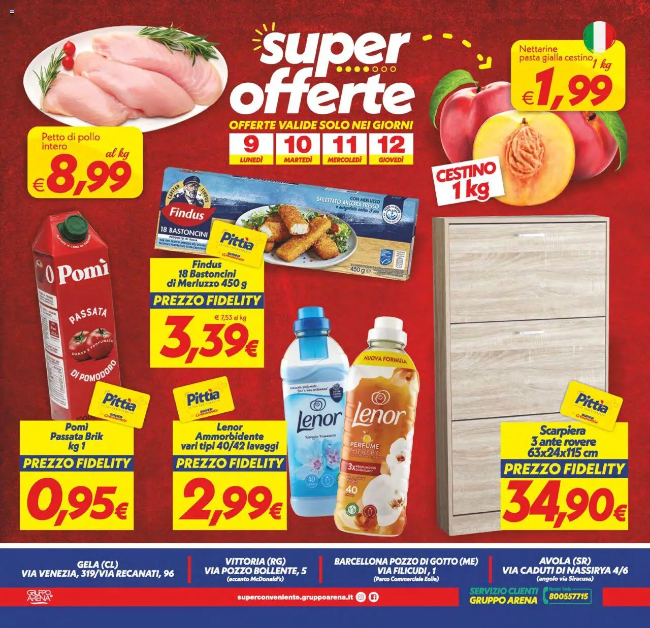 Volantino SuperConveniente del 03.06.2025 | Pagina: 24 | Prodotti: Petto di Pollo, Pollo, Merluzzo, Pomodoro