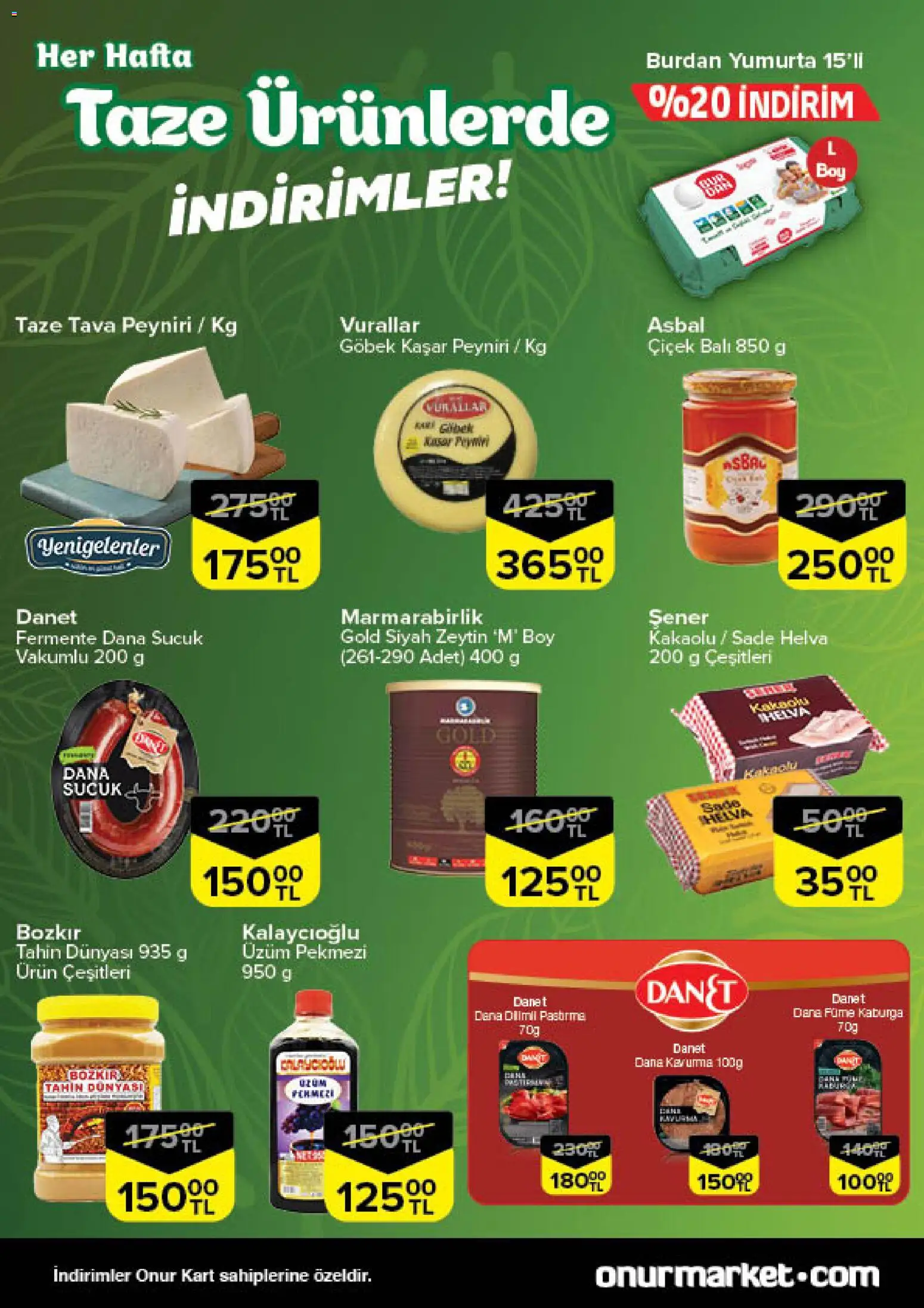Onur Market Katalog Gurme - Bursa - 20.11.2025 tarihinden itibaren geçerlidir | Sayfa: 2 | Ürünler: Yumurta, Üzüm, Zeytin, Sucuk