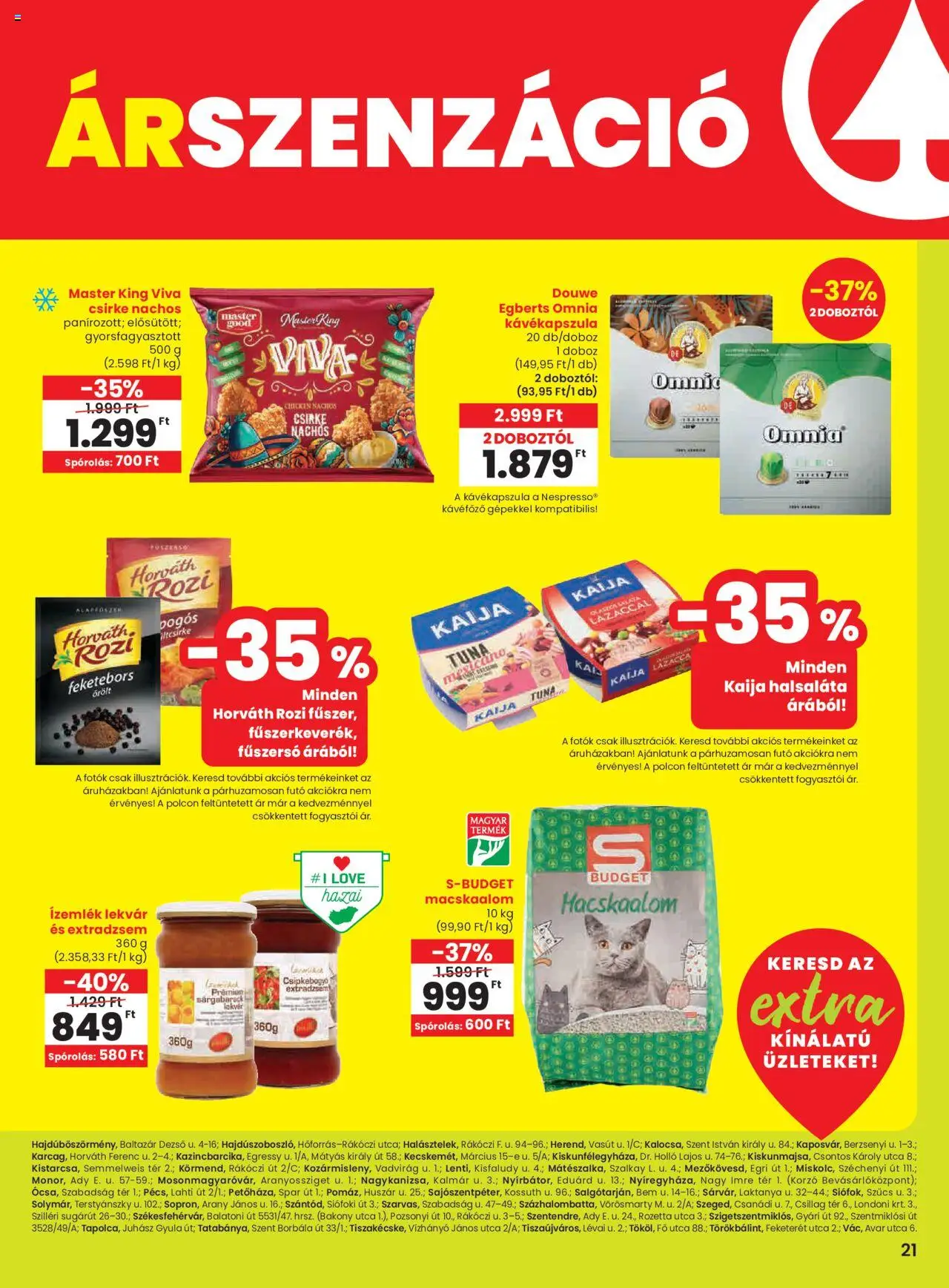 Spar akciós ujság - amely érvényes a következő dátumtól: 24.10.2025 | Oldal: 2 | Termékek: Macskaalom, Kávéfőző, Lekvár, Doboz