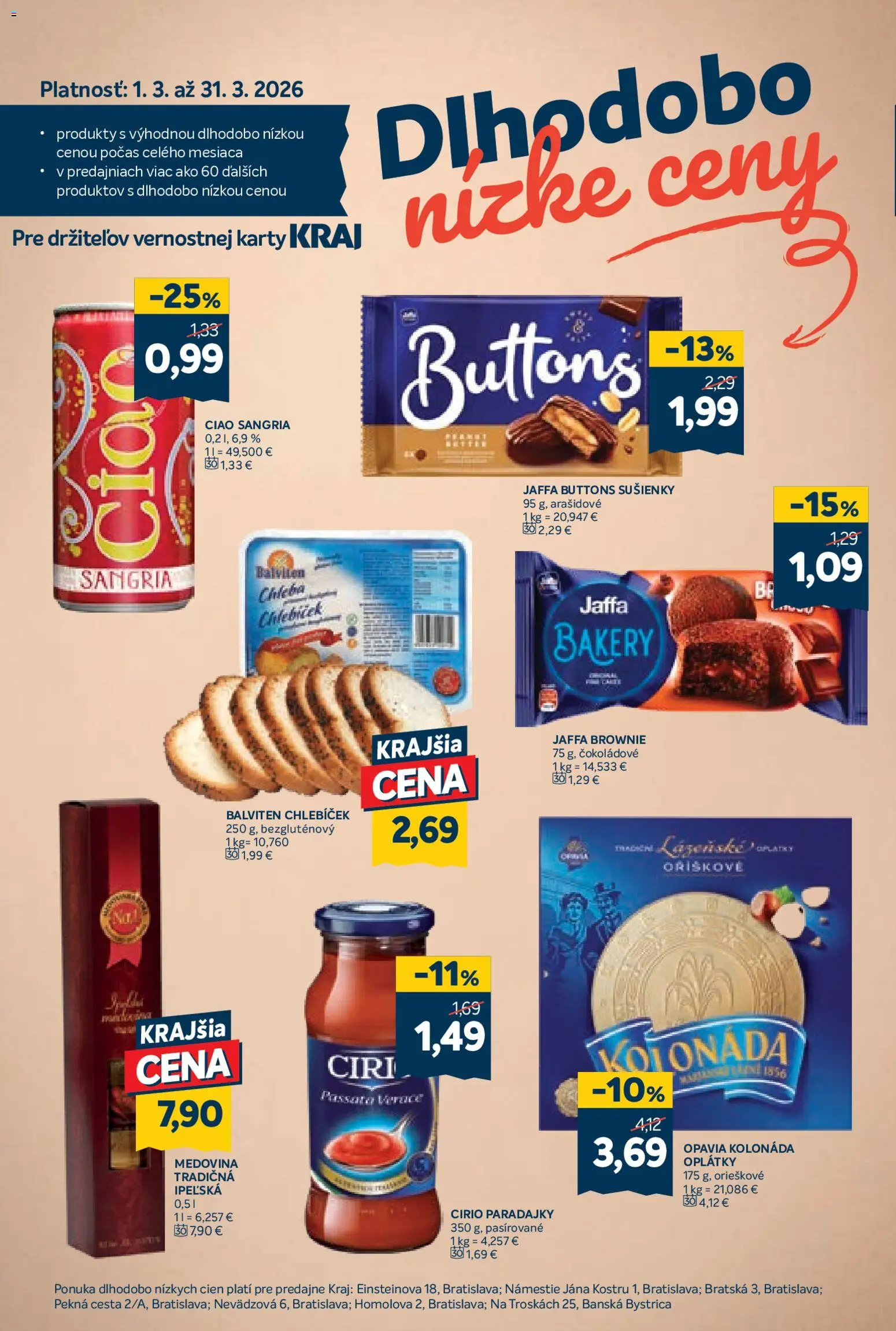 Nové Kraj akcie – leták je platný od 05.03.2026 | Strana: 14 | Produkty: Paradajky