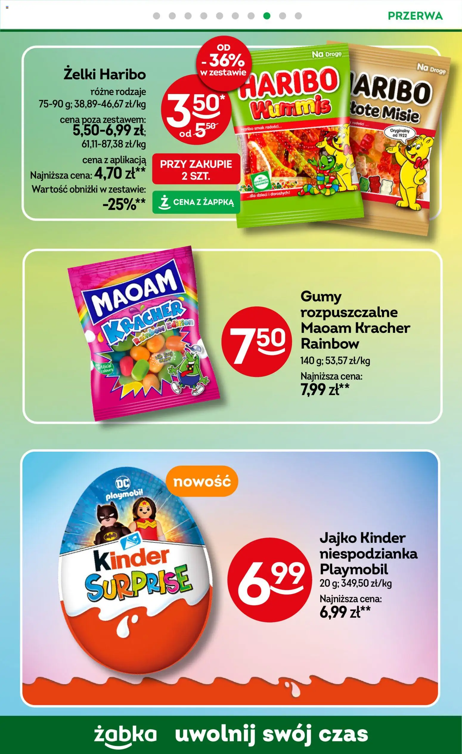 Żabka Gazetka od 05.11.2025 | Strona: 55 | Produkty: Żelki haribo, Gumy, Żelki