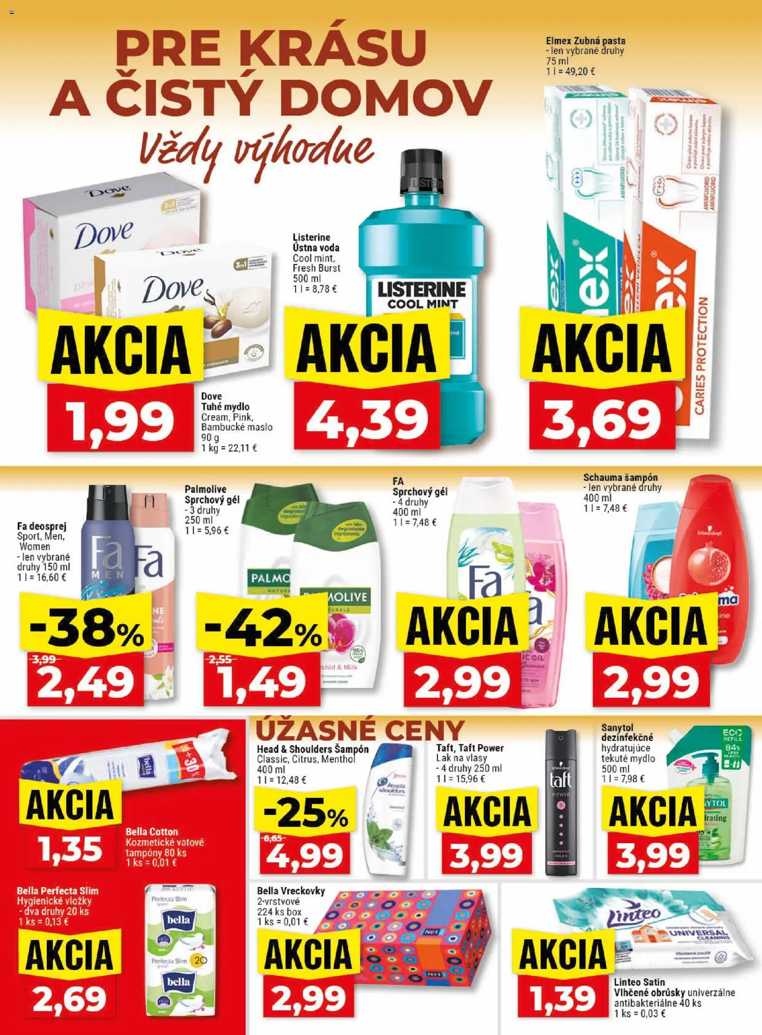 Nové Klas akcie – leták je platný od 27.04.2026 | Strana: 25 | Produkty: Maslo, Šampón, Lak na vlasy, Voda