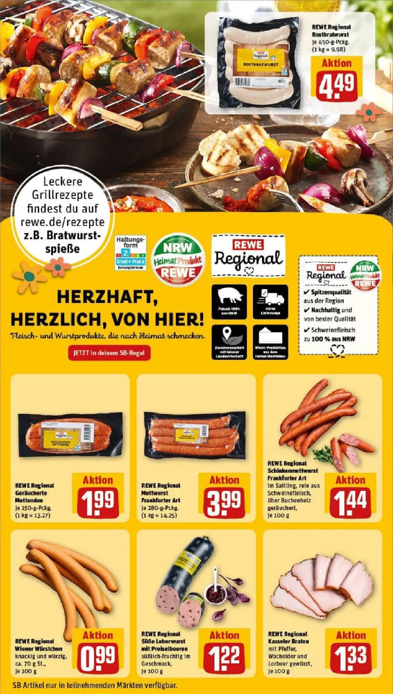 Rewe prospekt Mülheim An Der Ruhr	 - gültig ab dem 29.06.2025 | Seite: 11 | Produkte: Bratwurst, Spieße, Schweinefleisch, Fleisch