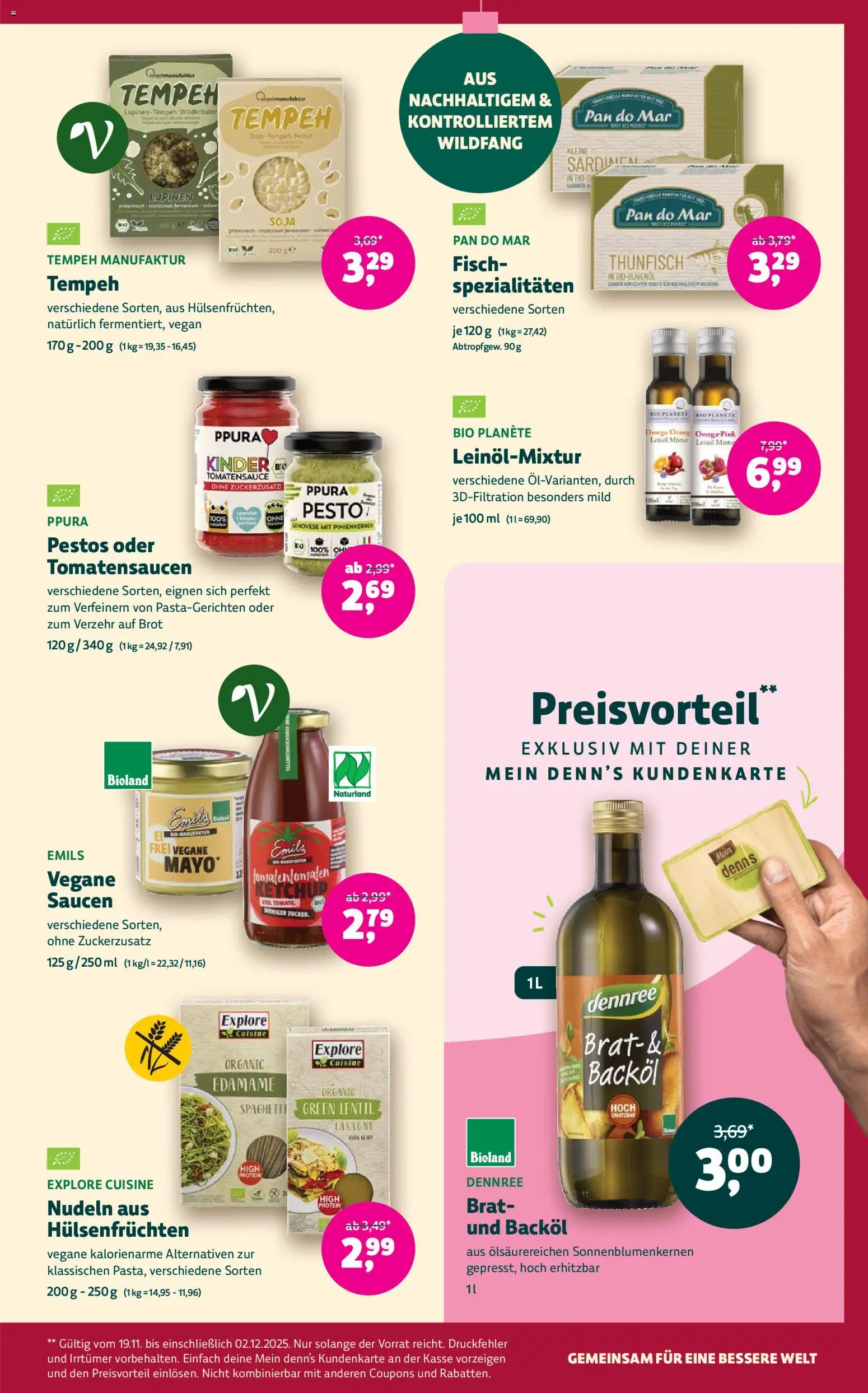 BioMarkt - Black Friday – gültig ab 19.11.2025 | Seite: 9 | Produkte: Thunfisch, Brot, Nudeln, Ketchup
