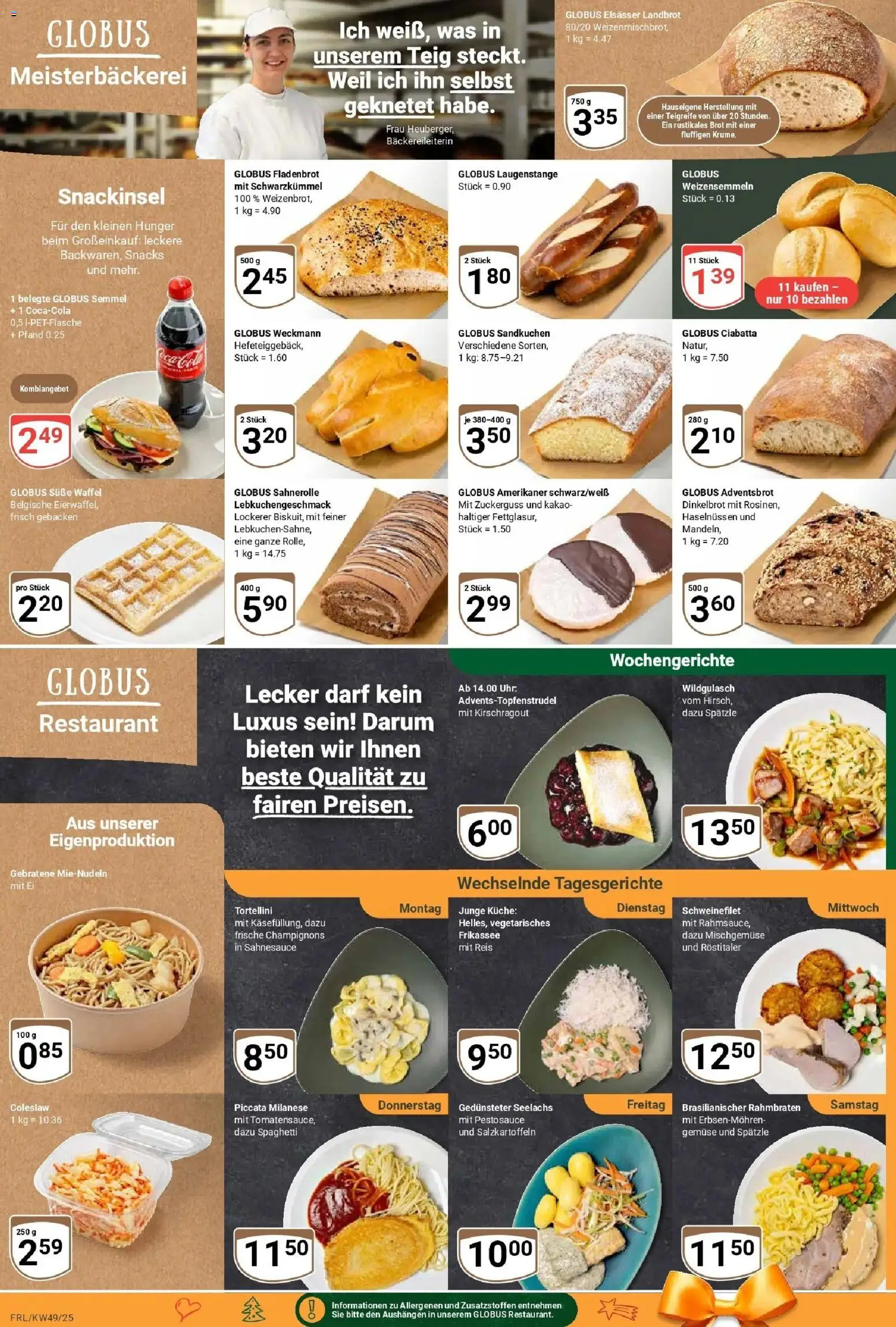 Globus prospekt Freilassing	 – gültig ab 01.12.2025 | Seite: 10 | Produkte: Küche, Schweinefilet, Brot, Reis