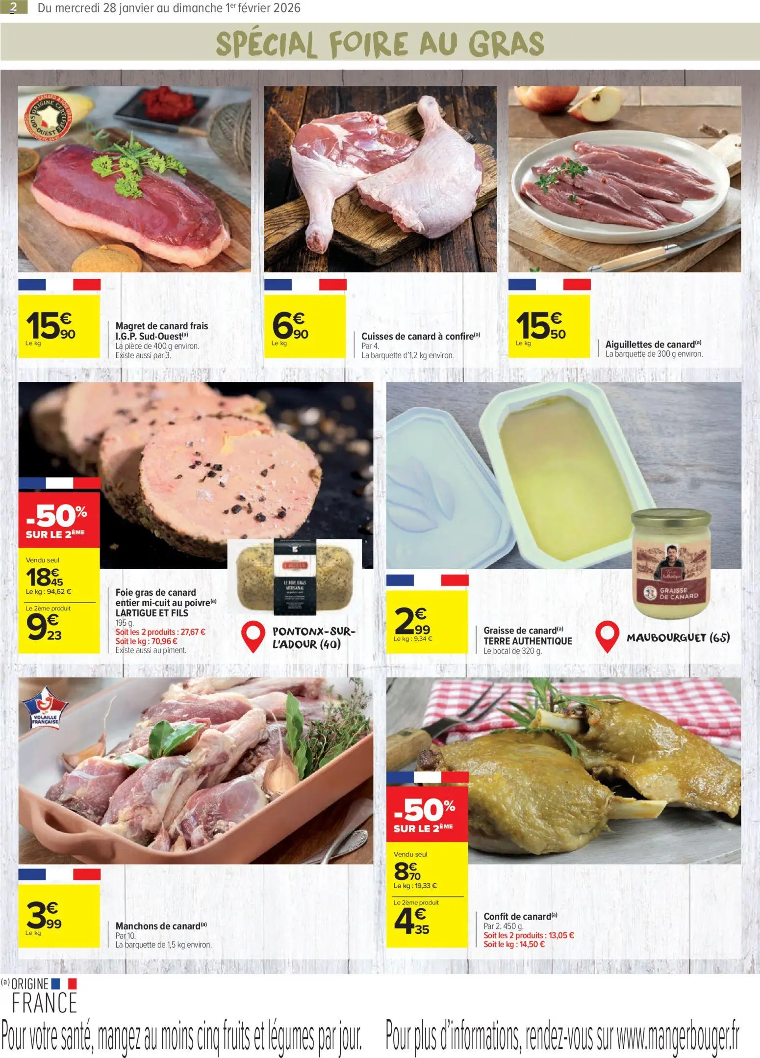 {H1} | Page: 2 | Produits: Graisse de canard, Magret de canard, Volaille, Poivre