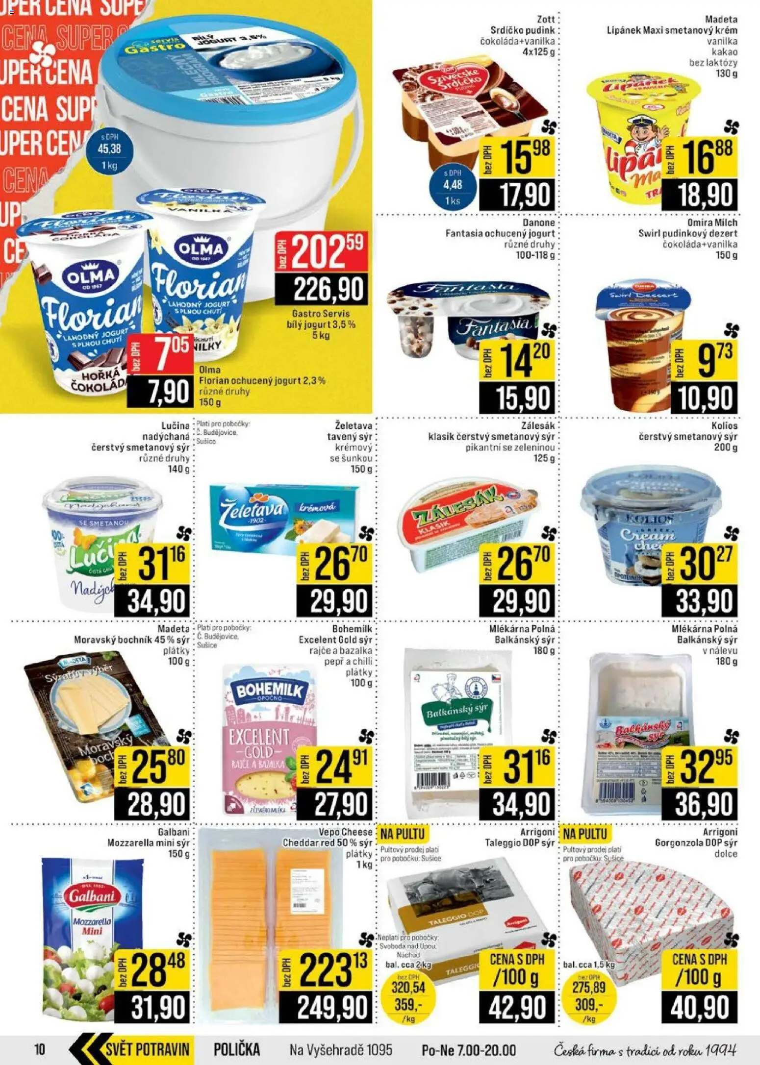 Jip leták - Cash & Carry od 25.02.2026 | Strana: 10 | Produkty: Tavený sýr, Lučina, Smetanový sýr, Bílý jogurt