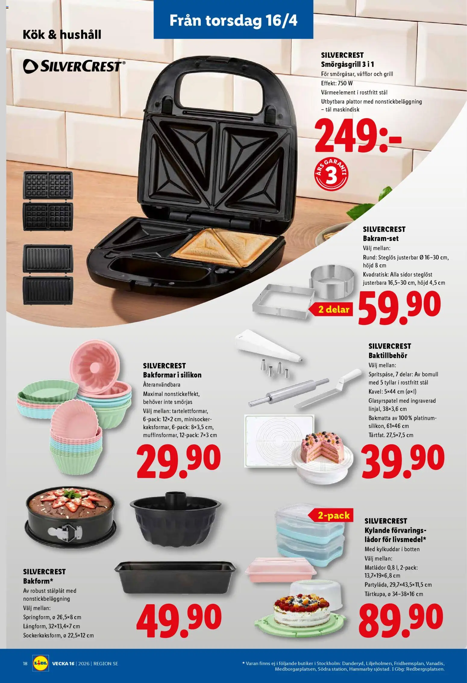 Lidl reklamblad aktuell från 13.04.2026 | Sida: 21 | Produkter: Grill, Smörgåsgrill