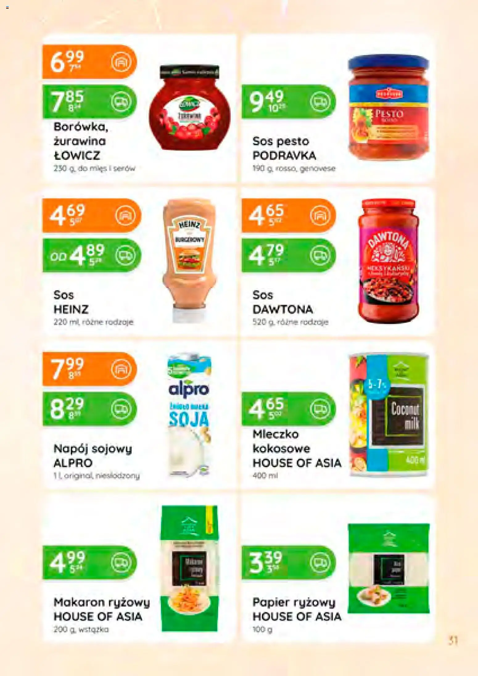 Eurocash Gazetka od 08.01.2026 | Strona: 31 | Produkty: Papier ryżowy, Makaron ryżowy, Żurawina, Sos