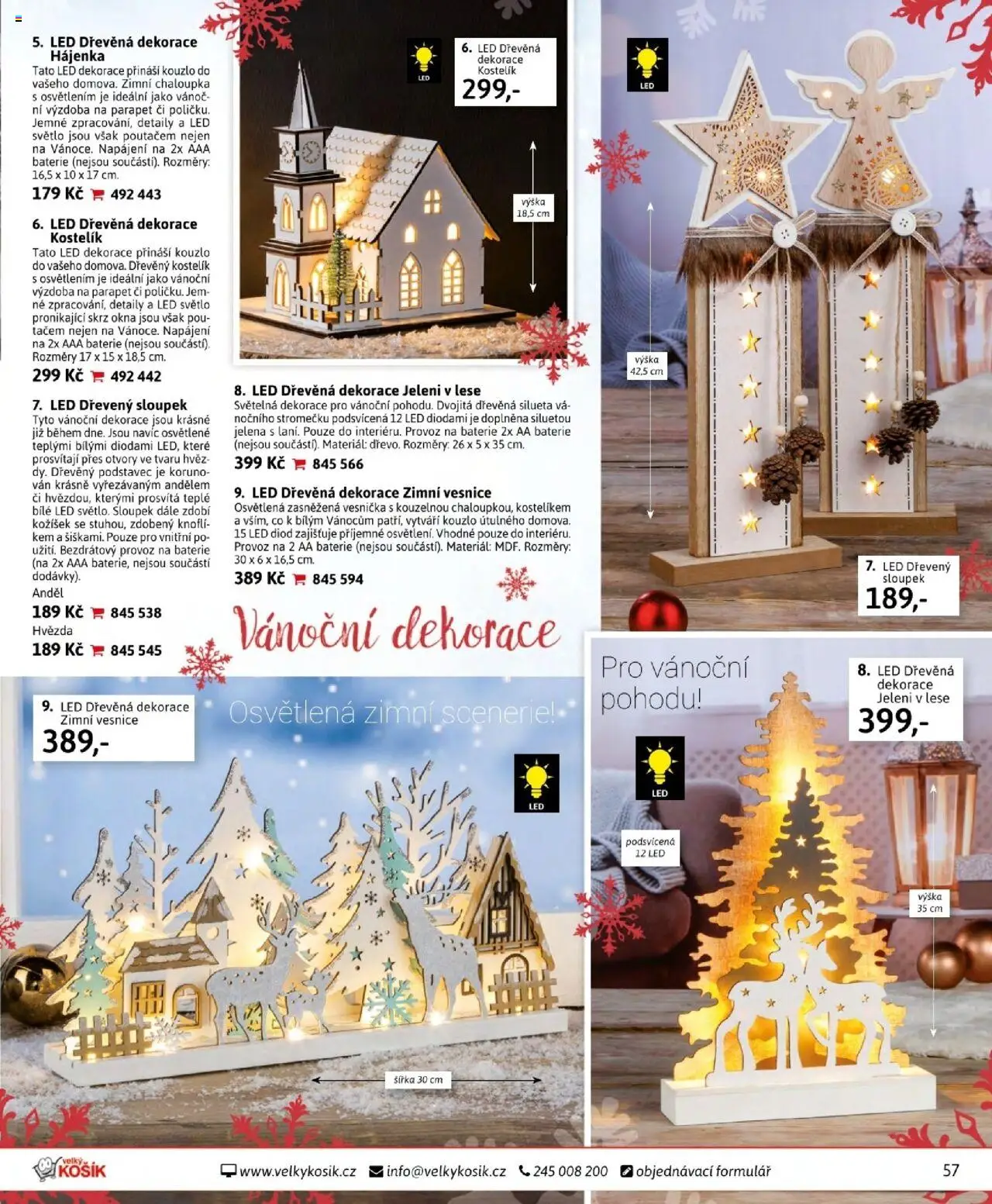 Velký Košík katalog září od 01.09.2025 | Strana: 57 | Produkty: Baterie, Vánoční dekorace, Dekorace, LED světlo