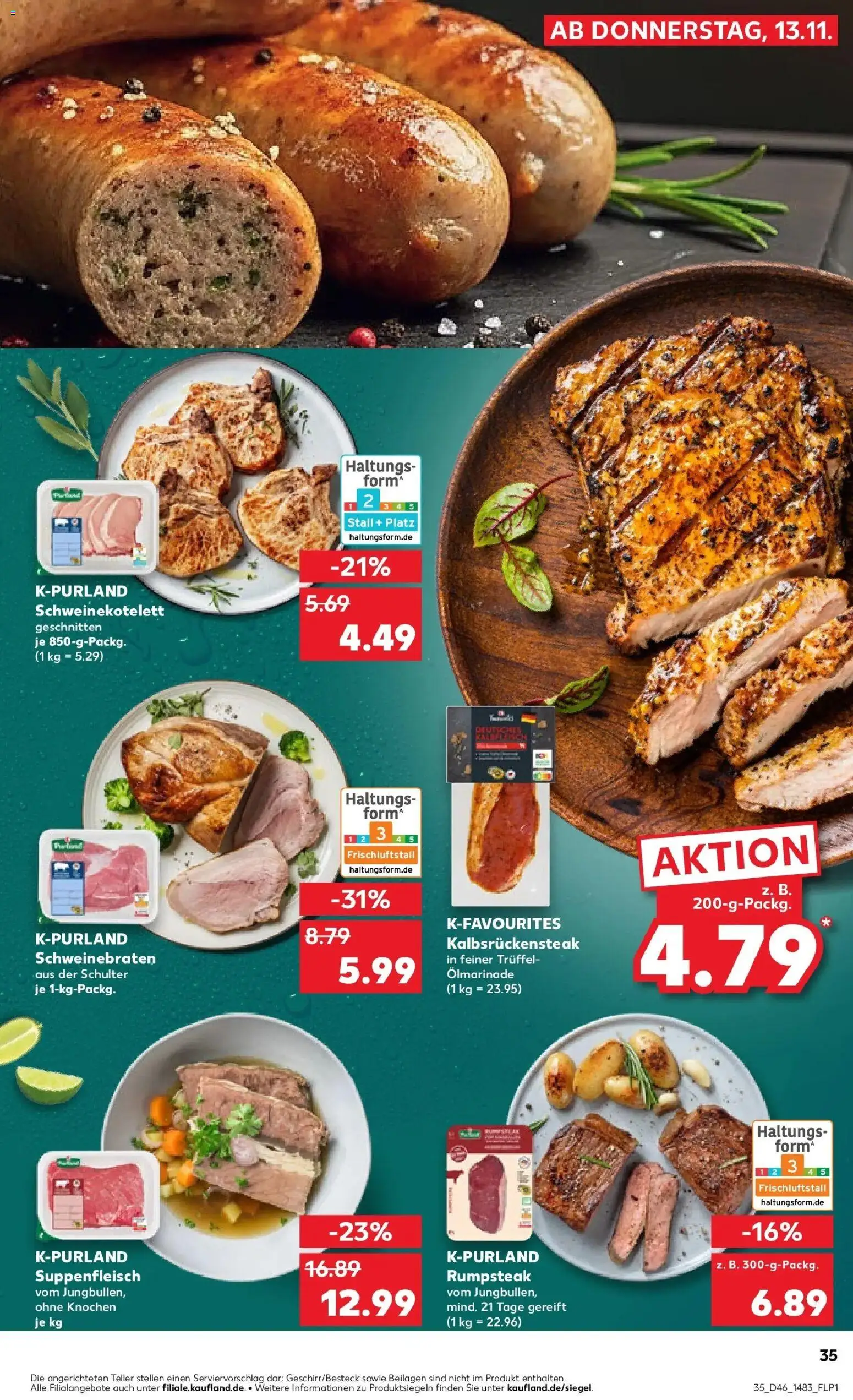 Kaufland prospekt Frankfurt Am Main	 – gültig ab 17.11.2025 | Seite: 35 | Produkte: Rumpsteak, Suppenfleisch, Steak