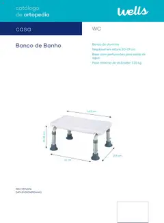 Pré-visualização Well’s Catálogo de Ortopedia válido de 12.02.2024 | Página: 129 | Produtos: Banco, Base, Banho