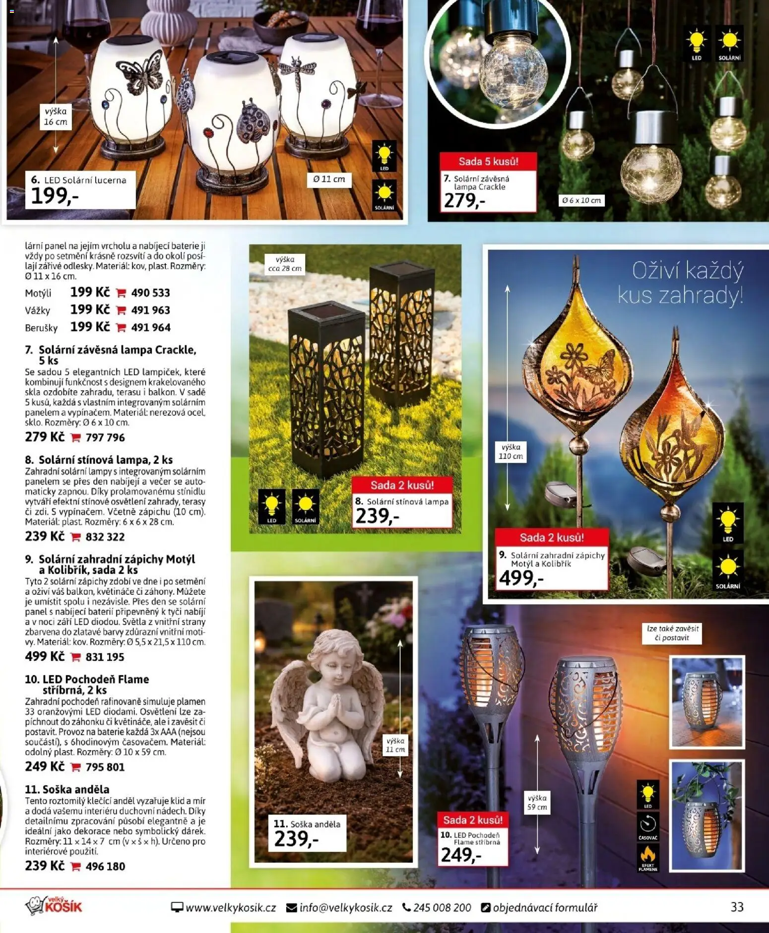 Velký Košík katalog únor 2026 od 01.02.2026 | Strana: 33 | Produkty: Lucerna, Soška, Lampa, LED