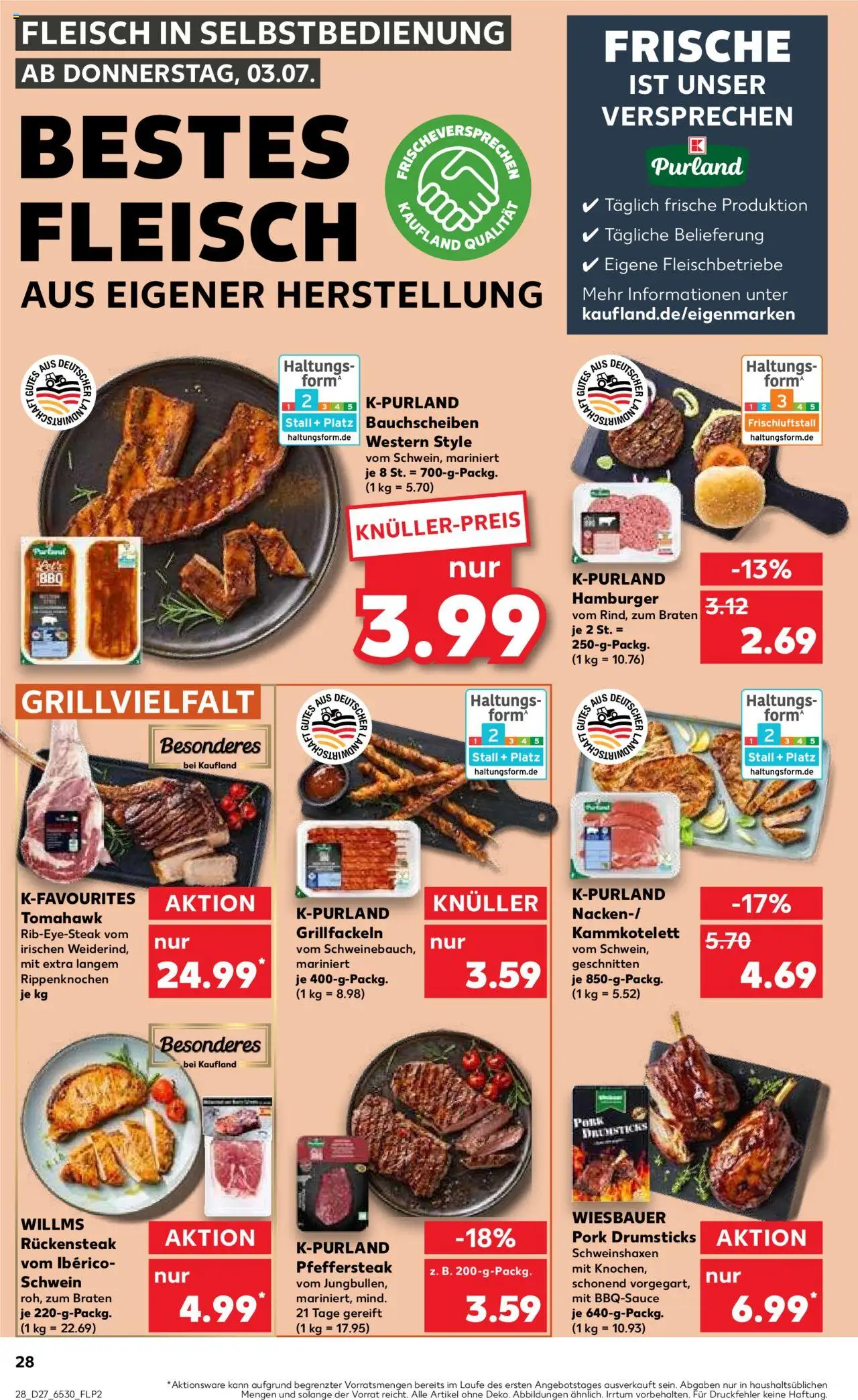 Kaufland Prospekt 	 - gültig ab dem 03.07.2025 | Seite: 28 | Produkte: Steak, Fleisch