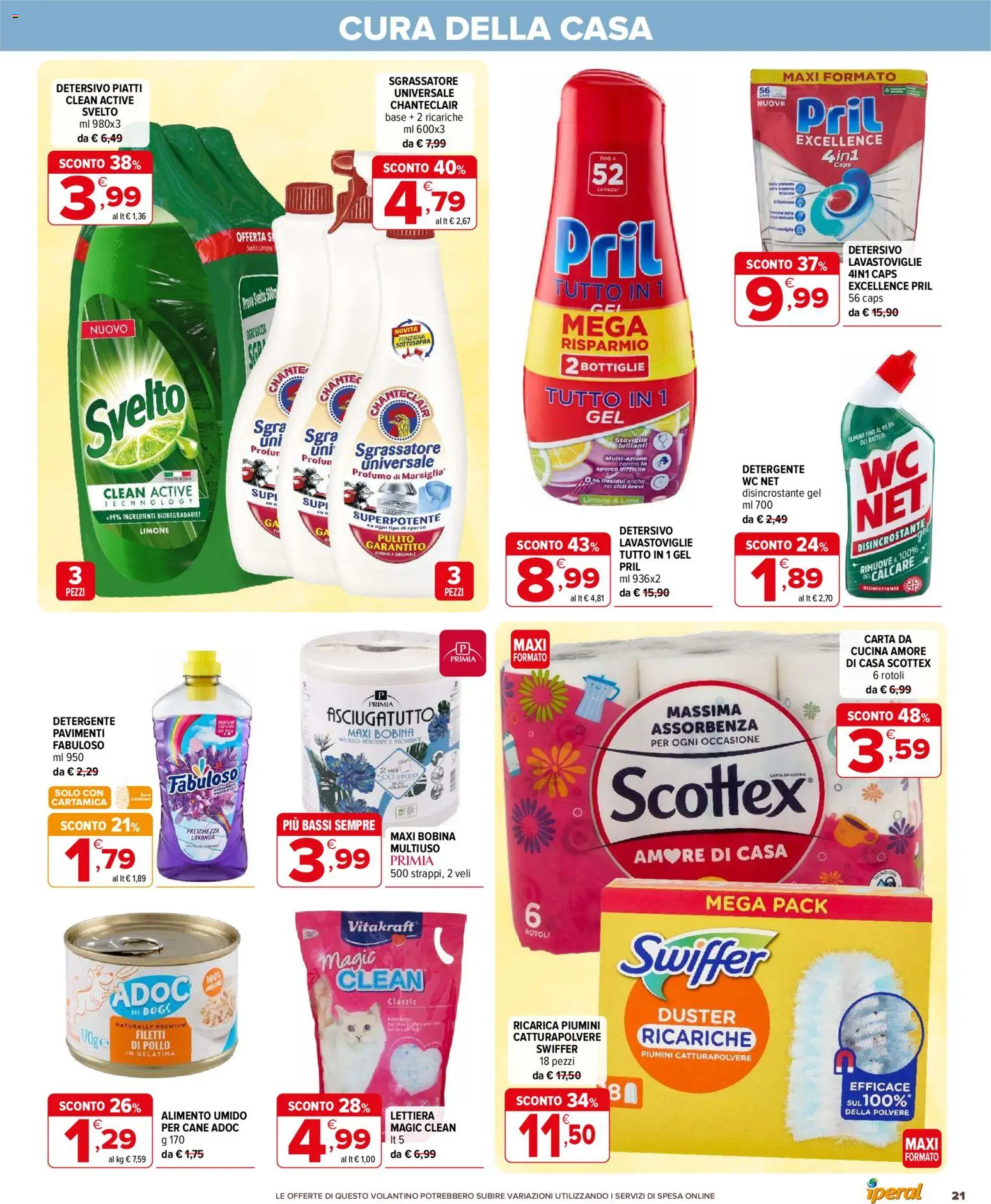 Volantino Iperal del 21.01.2026 | Pagina: 21 | Prodotti: Detergente, Limone, Lavanda, WC