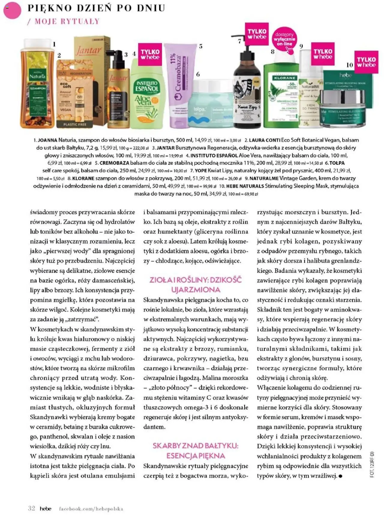 Hebe Gazetka - Magazyn od 01.07.2025 | Strona: 32 | Produkty: Malina, Prysznic, Sok, Maska