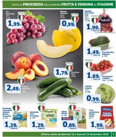 Volantino SIGMA del 16.09.2025 | Pagina: 5 | Prodotti: Pomodorini, Frutta, Melone, Lattuga