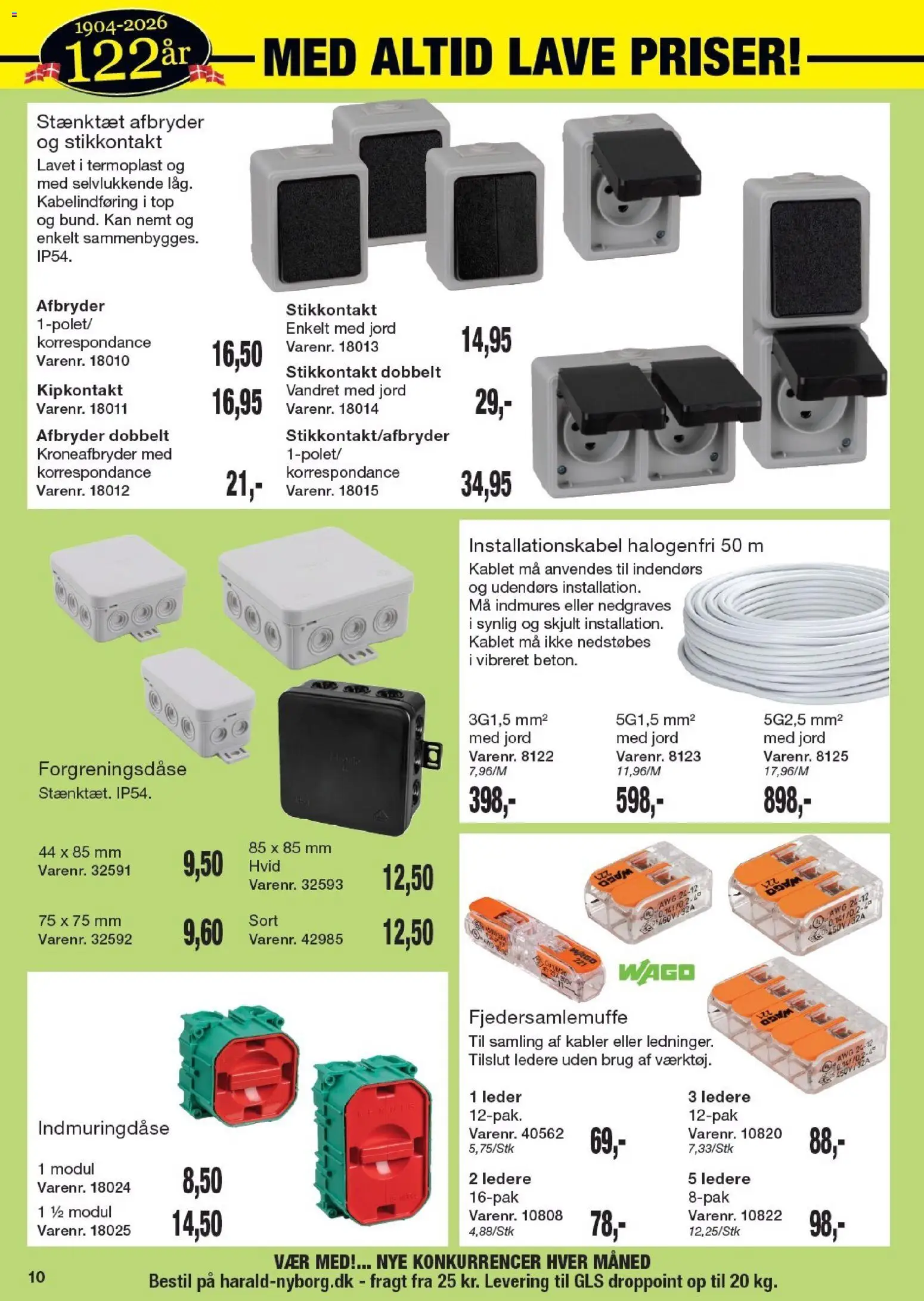 Harald Nyborg tilbudsavis – gyldig fra 26.02.2026 | Side: 12 | Produkter: Stikkontakt, Kabler