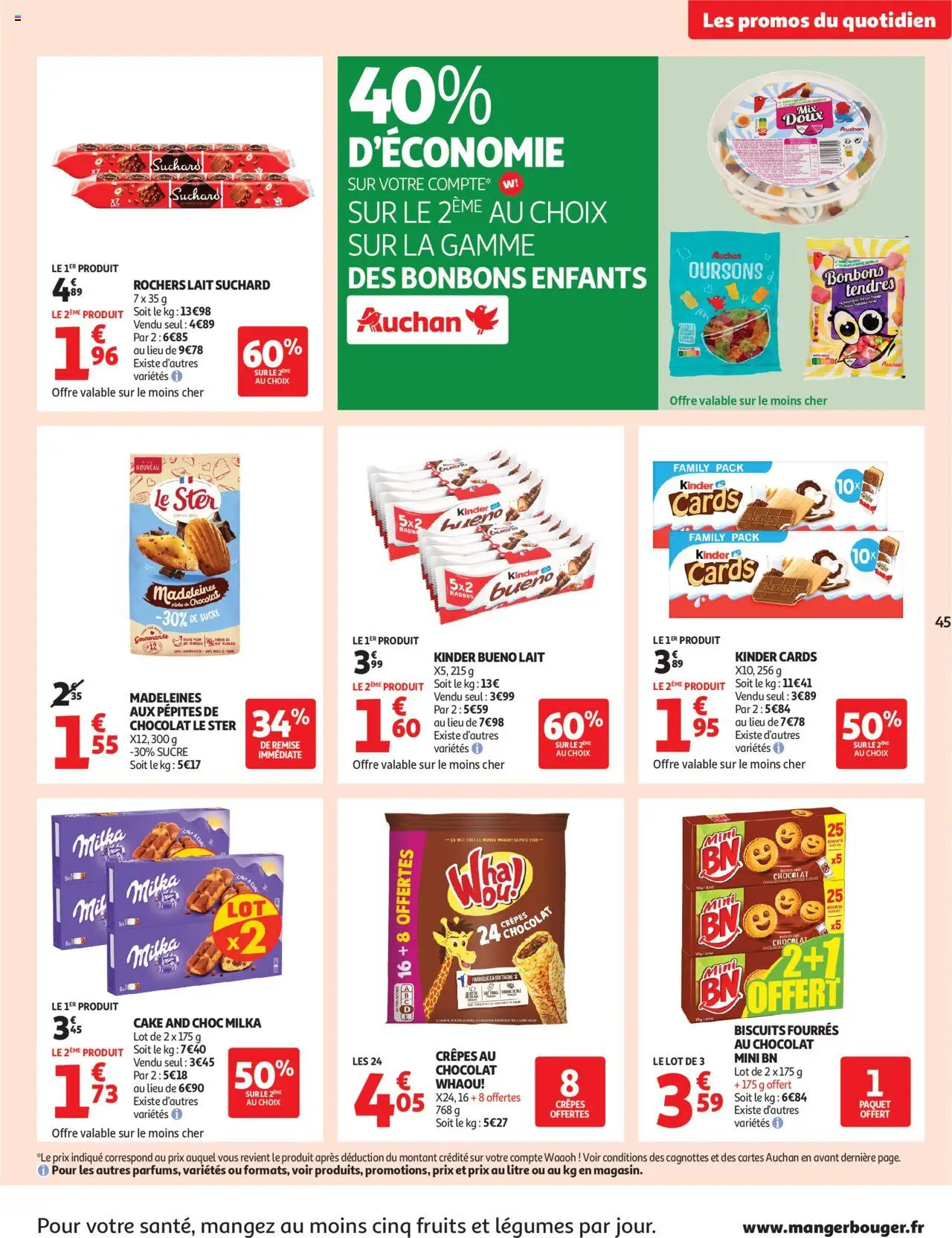  | Pagina: 45 | Producten: Kinder, Cake, La