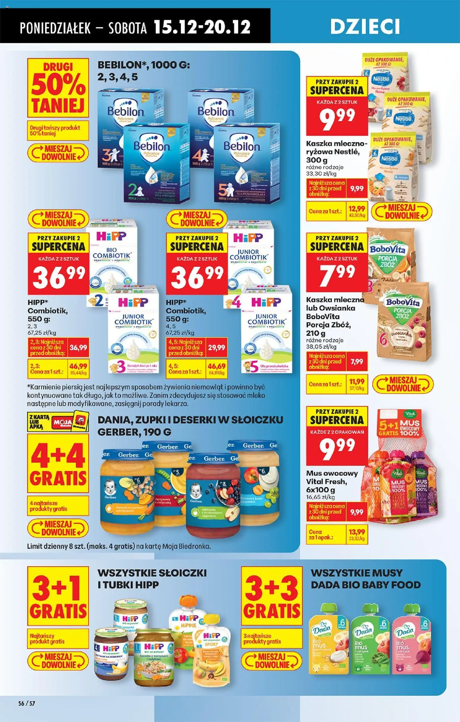 Biedronka gazetka od 15.12.2025 | Strona: 62 | Produkty: Karta, Malina, Kaszka mleczna, Mleko