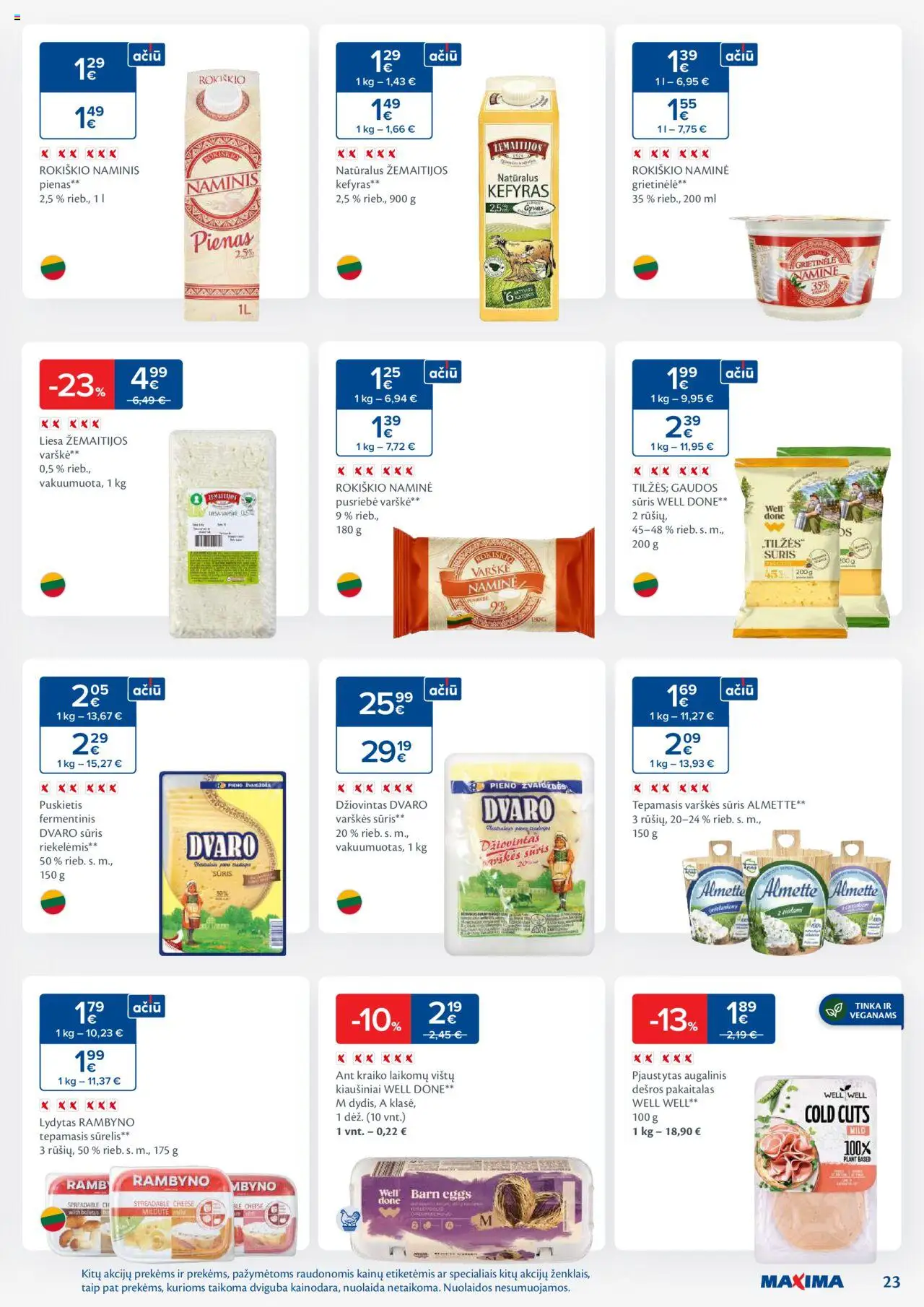 MAXIMA leidinys│galioja nuo 17.06.2025 | Puslapis: 23 | Prekių: Varškės sūris, Sūrelis, Pienas, Kiaušiniai