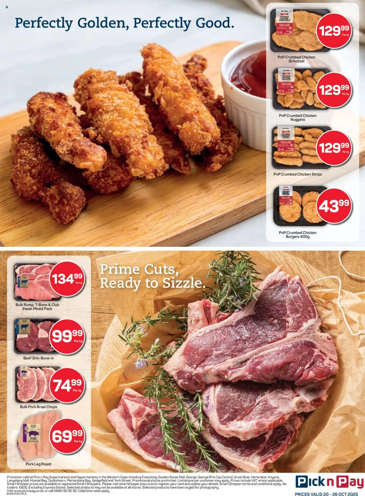 New Pick n Pay catalogue – valid from 20.10.2025 | Page: 6 | Products: Steak, Chicken, Beef, Burgers