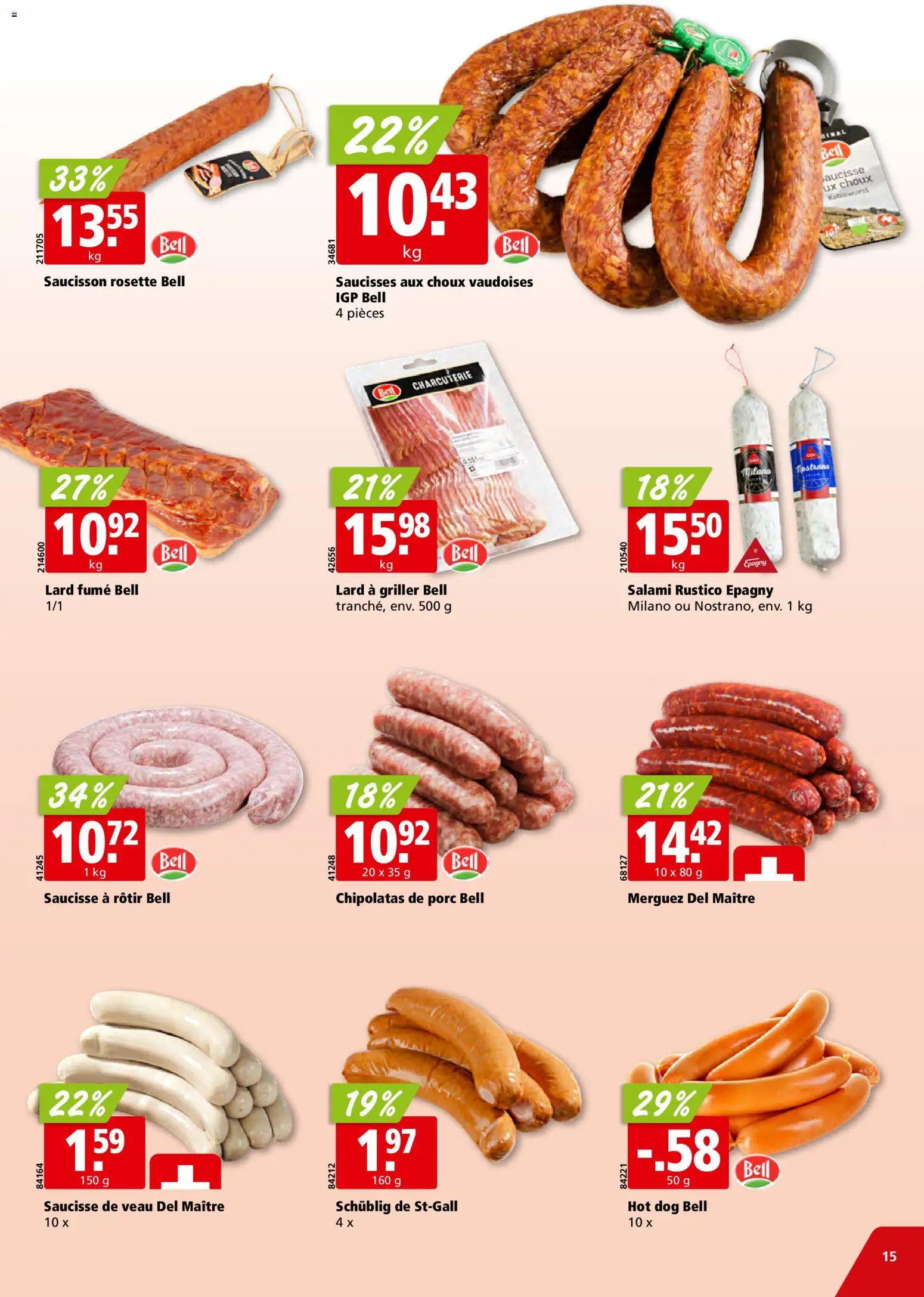 Aligro Aktionen Chavannes, Matran, Genève, Sion – gültig ab 27.12.2025 | Seite: 15 | Produkte: Salami, Griller