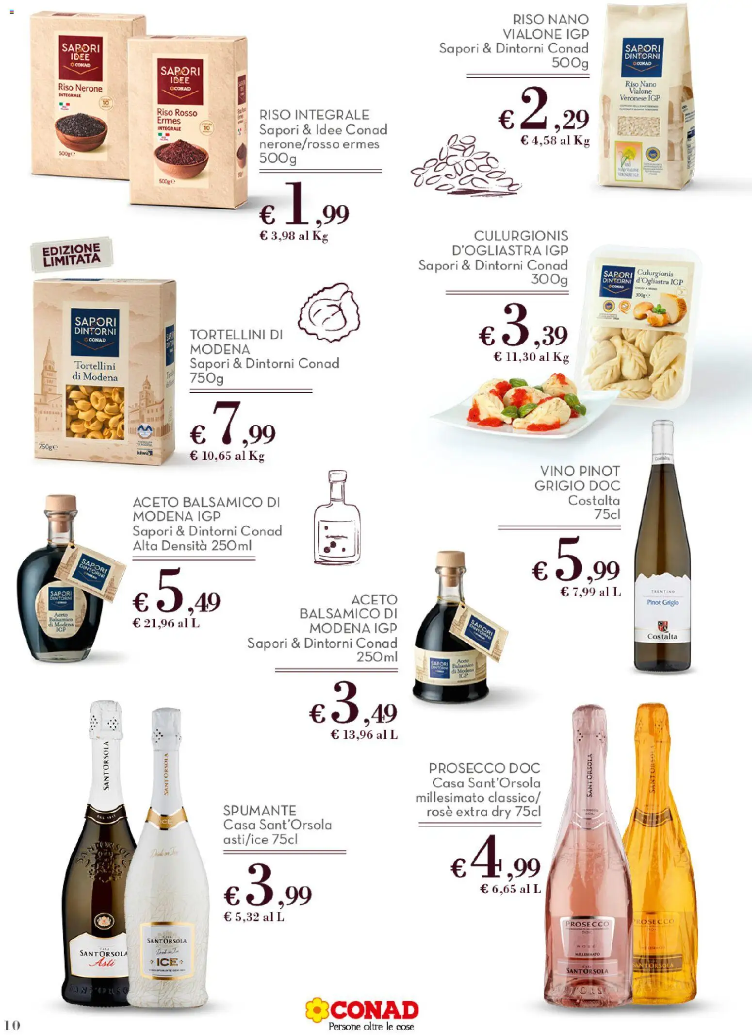 Volantino Conad del 11.03.2026 | Pagina: 10 | Prodotti: Riso, Vino, Pasta, Aceto
