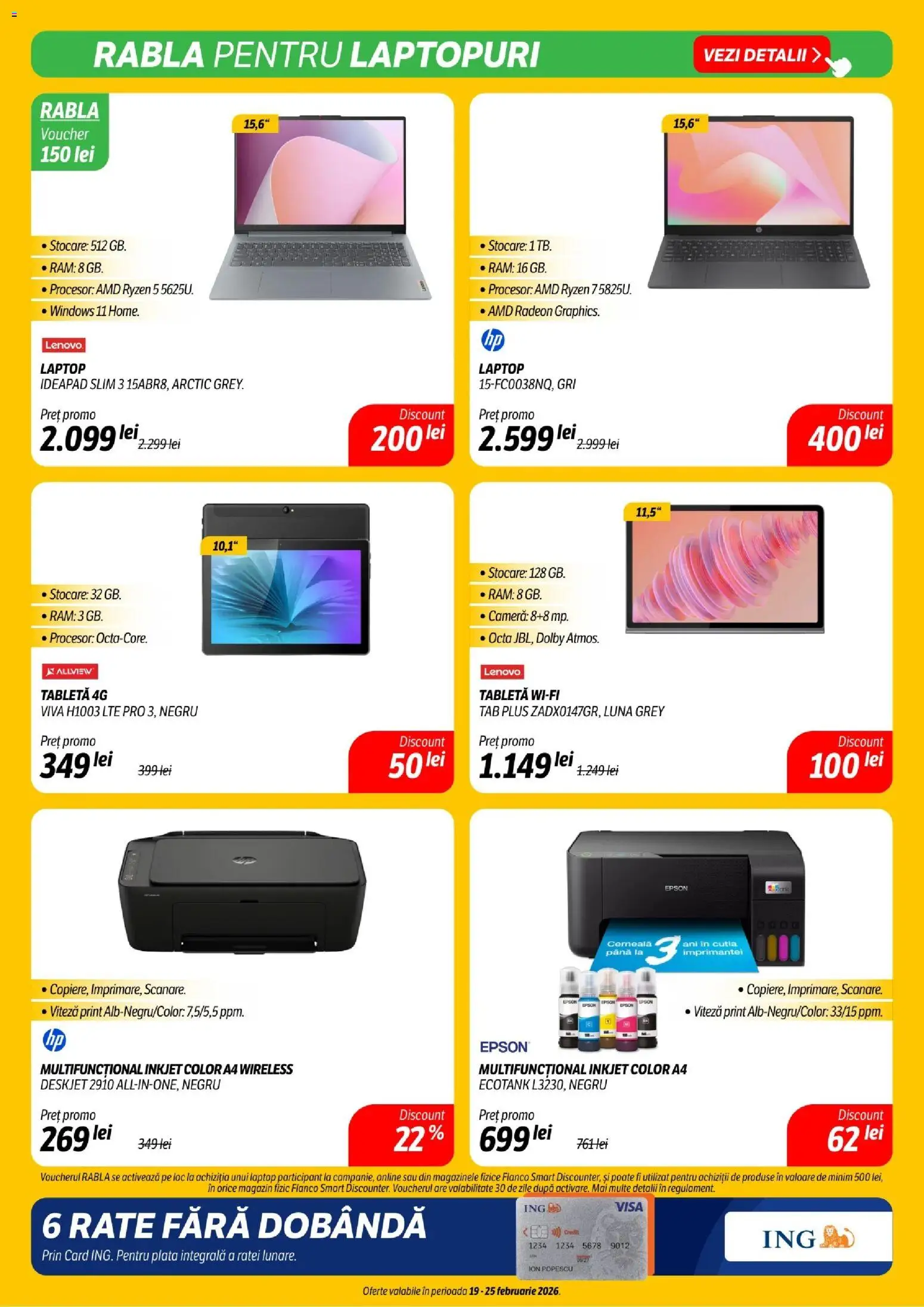 Noul catalog Flanco – valabil de la 19.02.2026 | Pagină: 13 | Produse: Laptop, Tabletă, Cameră