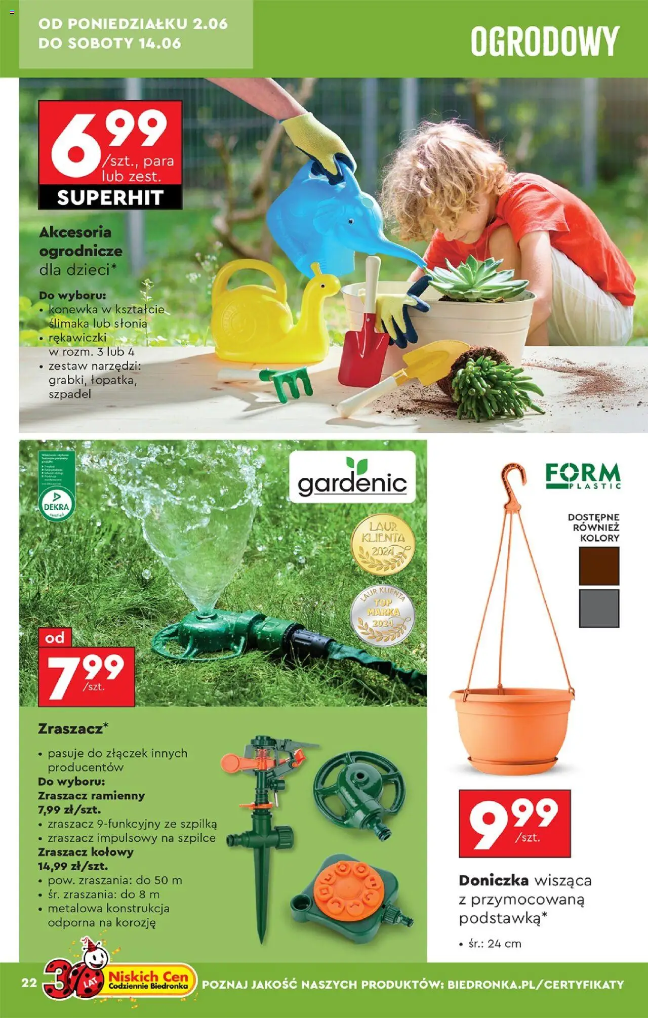 Biedronka gazetka - Okazje tygodnia od 31.05.2025 | Strona: 24 | Produkty: Rękawiczki, Zestaw narzędzi, Doniczka