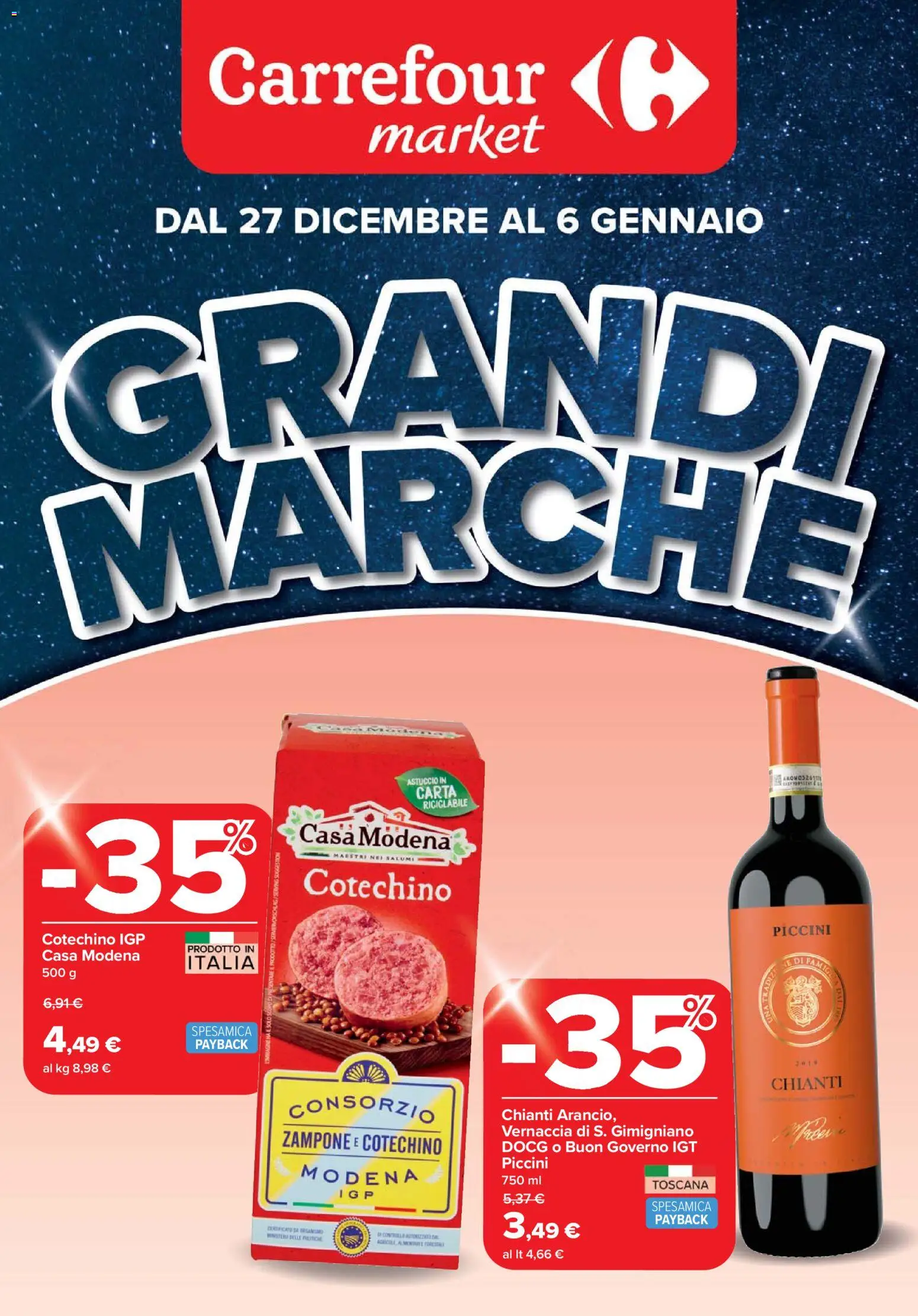 Volantino Carrefour del 27.12.2025 | Pagina: 1 | Prodotti: Astuccio, Cotechino