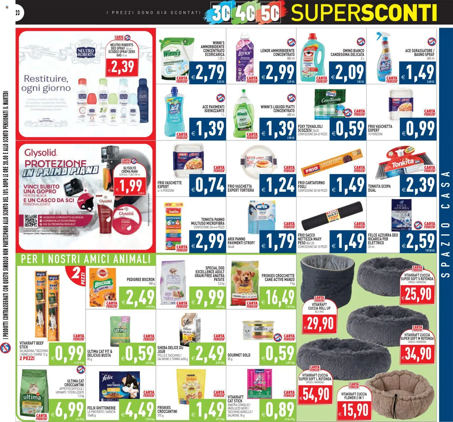 Volantino PIM Supermercati del 07.11.2025 | Pagina: 23 | Prodotti: Tortiera, Agnello, Scatola, Bagno