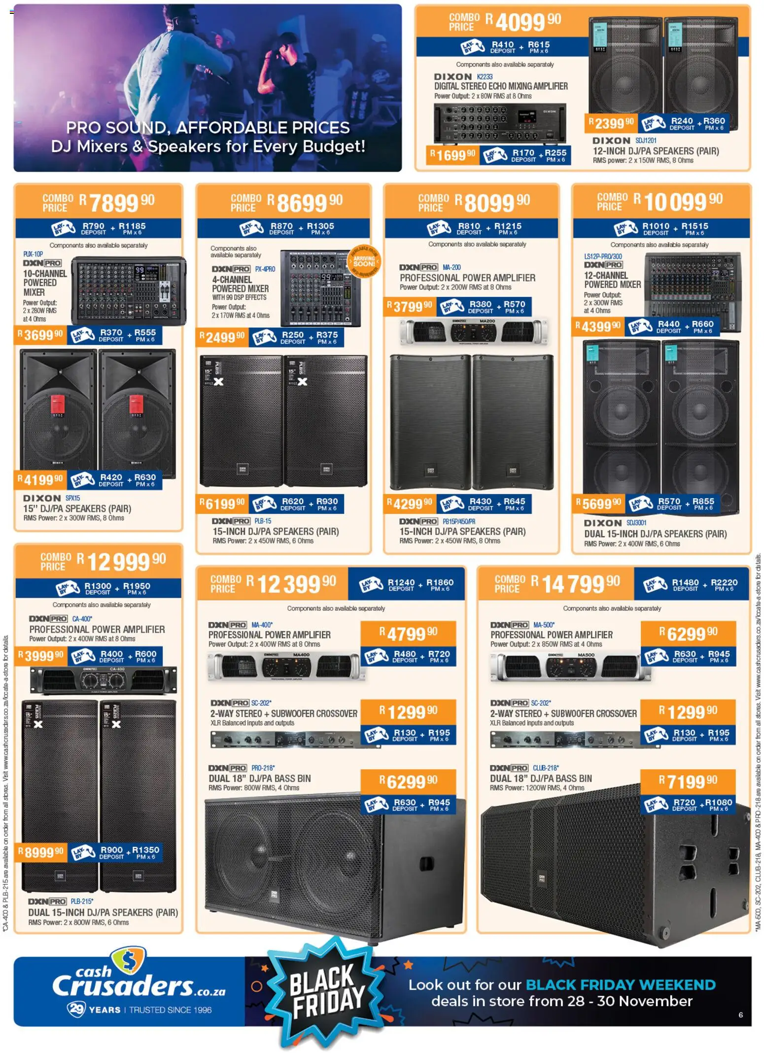 New Cash Crusaders catalogue – valid from 23.10.2025 | Page: 6 | Products: Mixer, Subwoofer